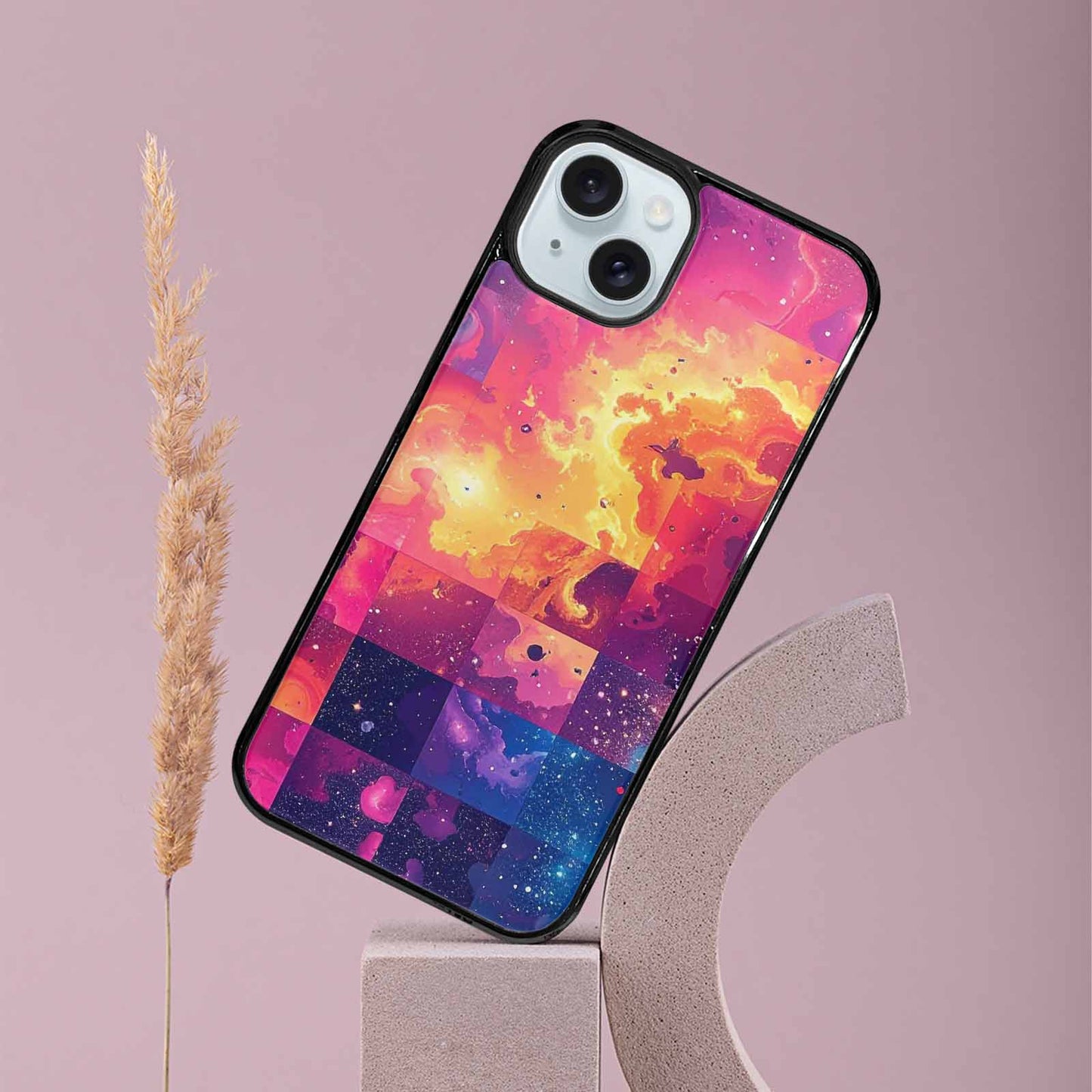 iPhone 15 Plus Case — Cosmic Creature And Object Mashup Pattern, Personalized Phone Case