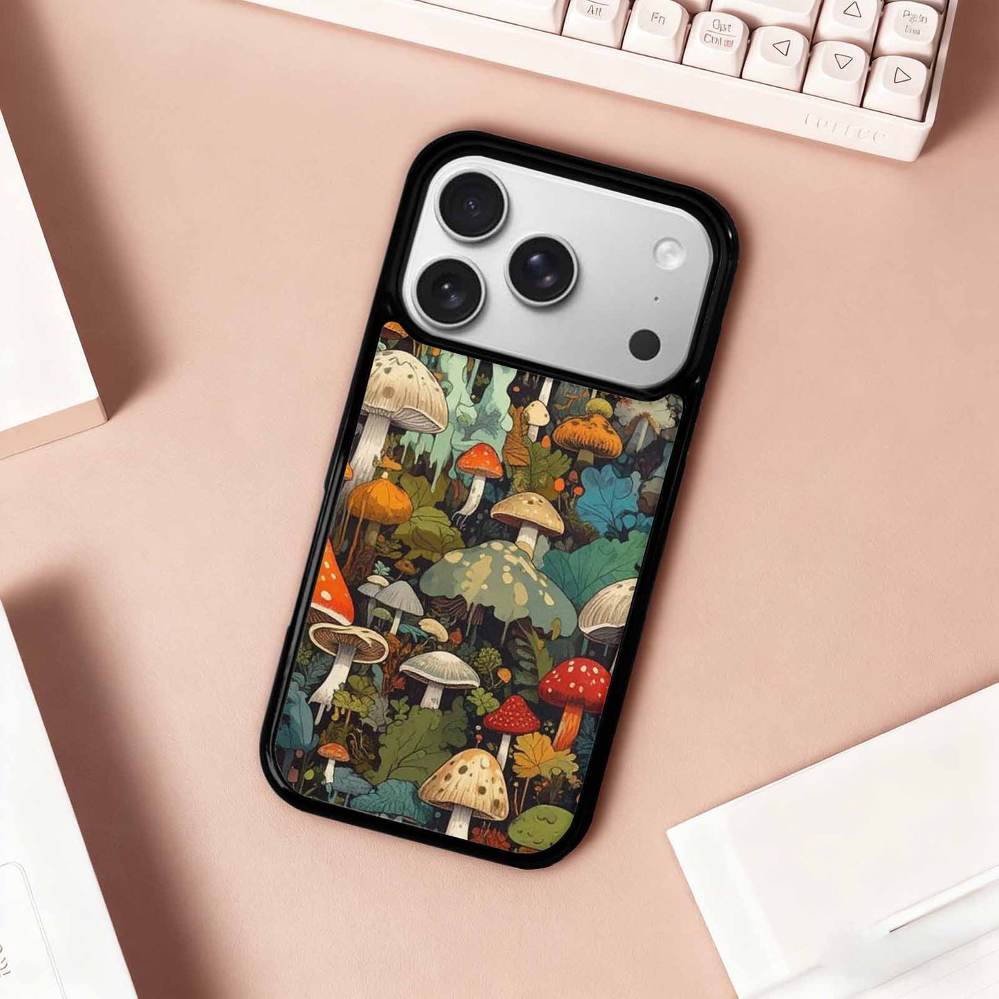 iPhone 17 Pro Case — Mushrooms Camomushrooms Patter Bki Camo, Original Design Phone Case