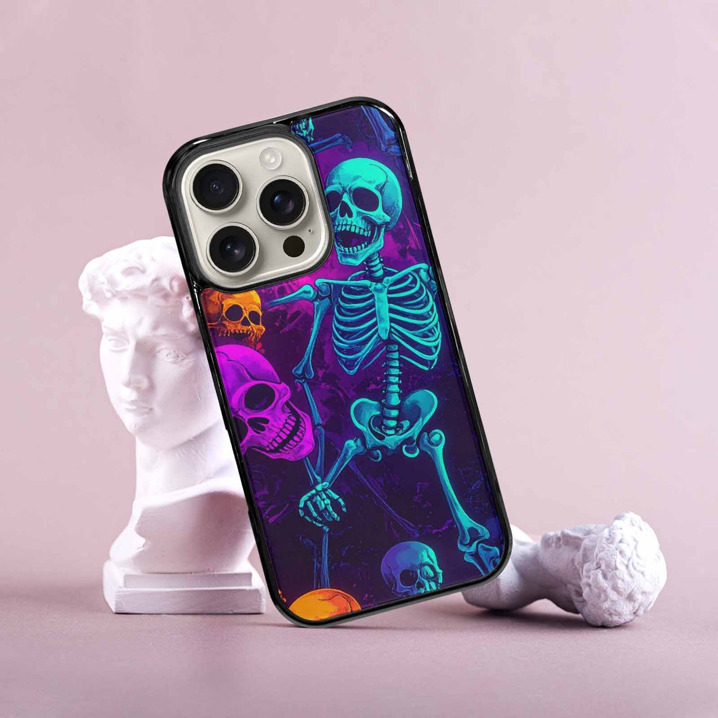 iPhone 16 Pro Case — Glowing Skeleton Pattern Hundreds Of Small, Personalized Phone Case