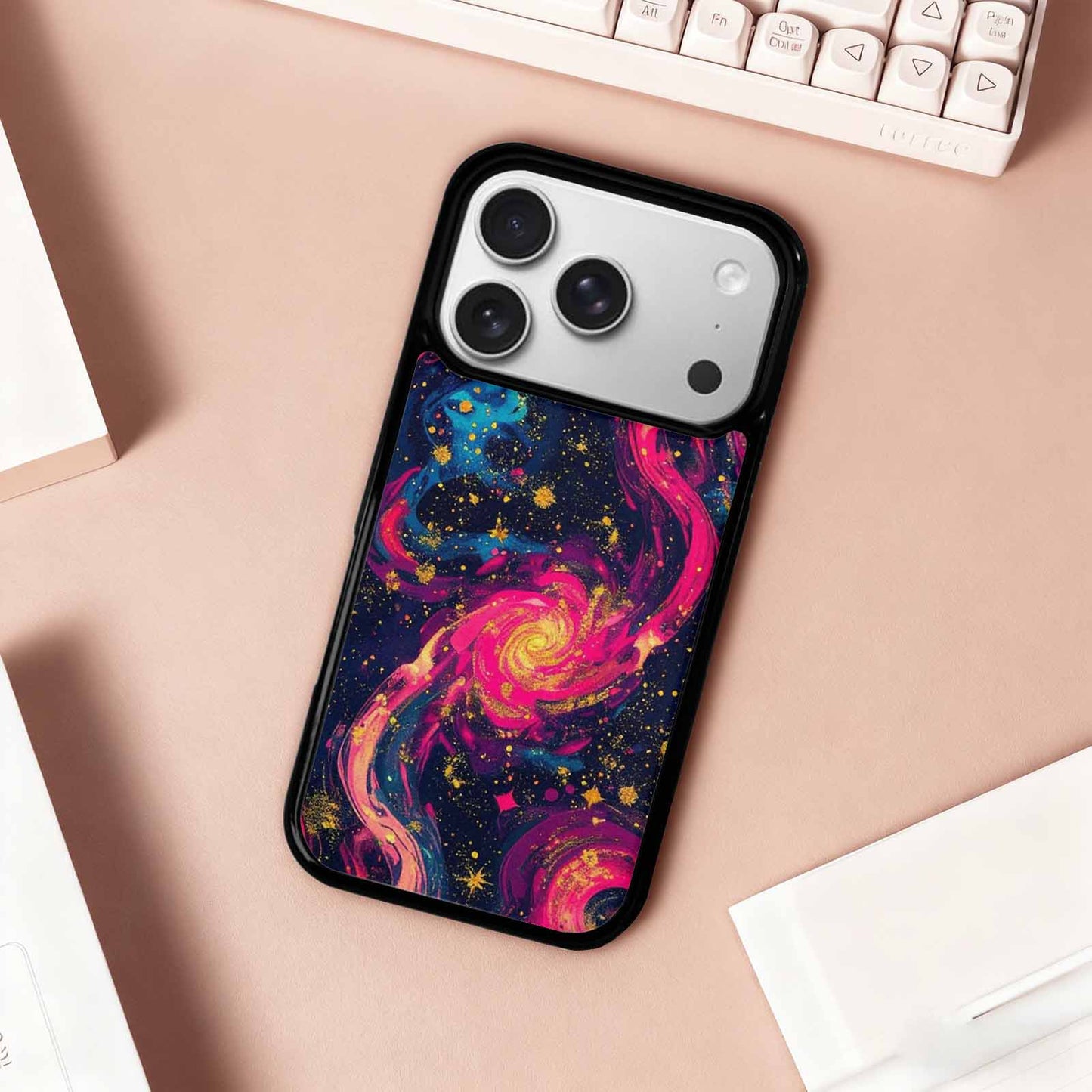 iPhone 17 Pro Case — Leopard Print Galaxy Seamless Pattern Animal, Custom Designed Case Cover