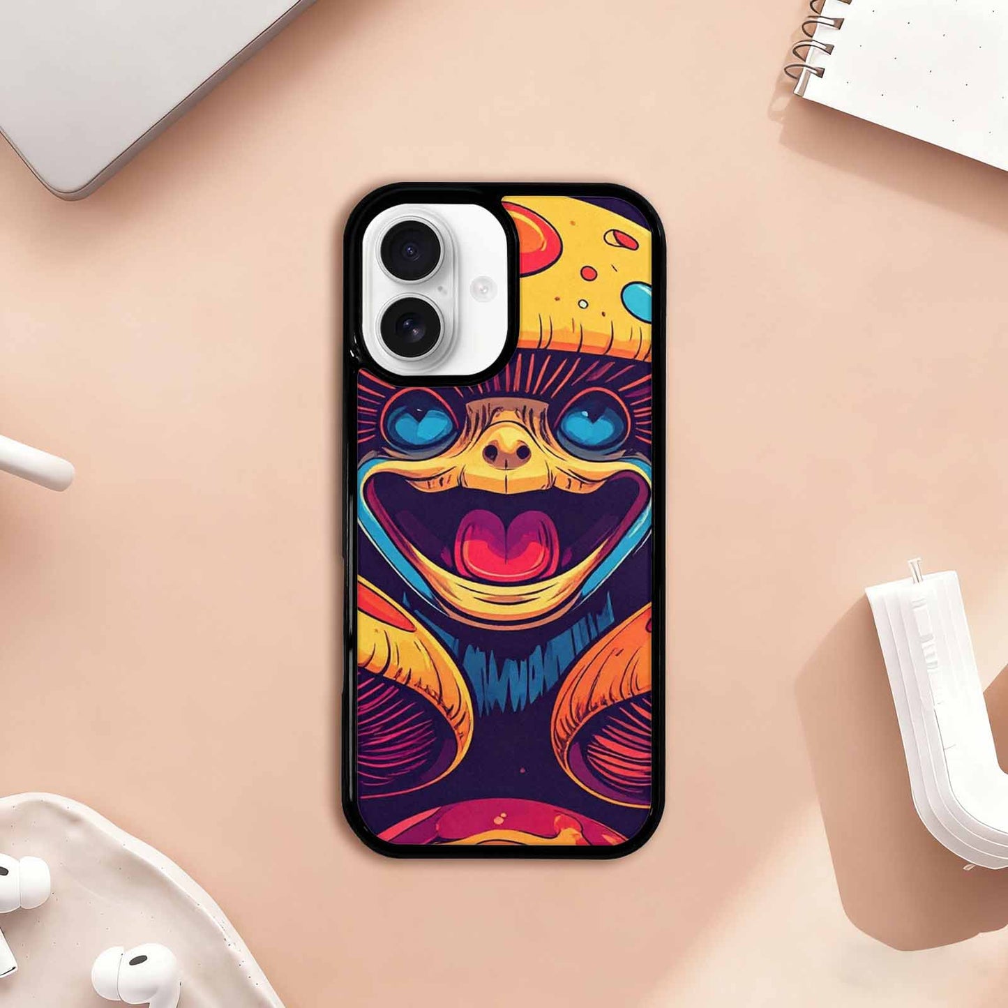 iPhone 17 Case — Retro Mushroom Cartoon Art Retro Vintage, Custom Phone Case