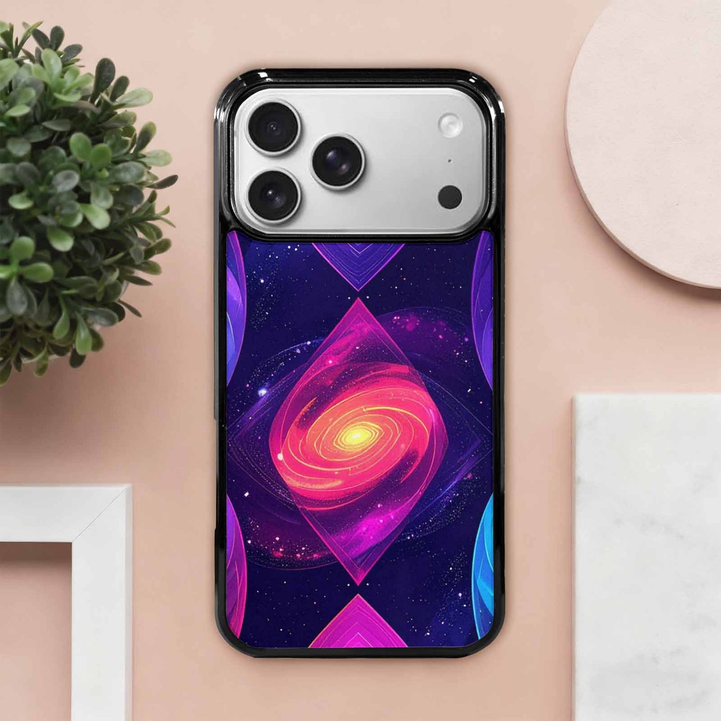 iPhone 17 Pro Max Case — Rose Galaxy Art Seamless Galaxy Space, Custom Art Phone Cover