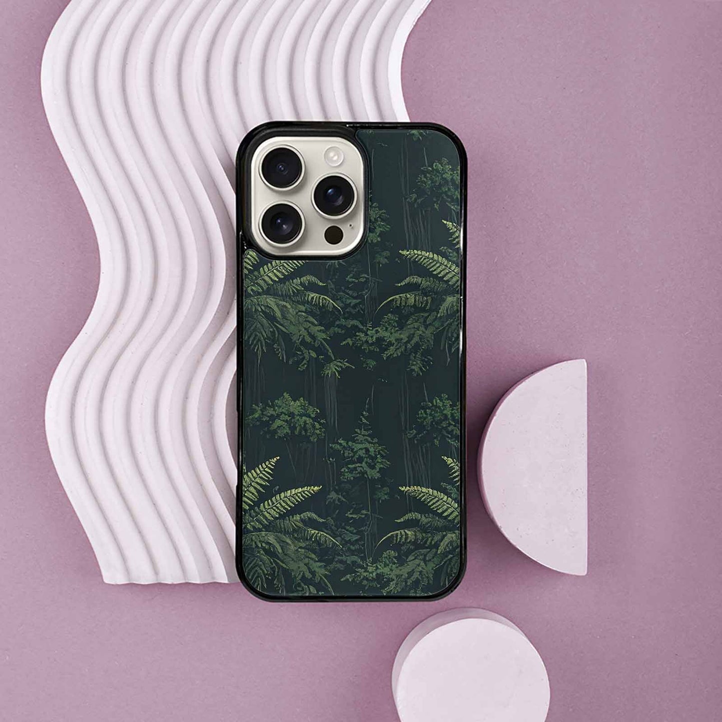 iPhone 16 Pro Max Case — Seamless Pattern Ancient Redwood Forest Giant, Unique Phone Case Design