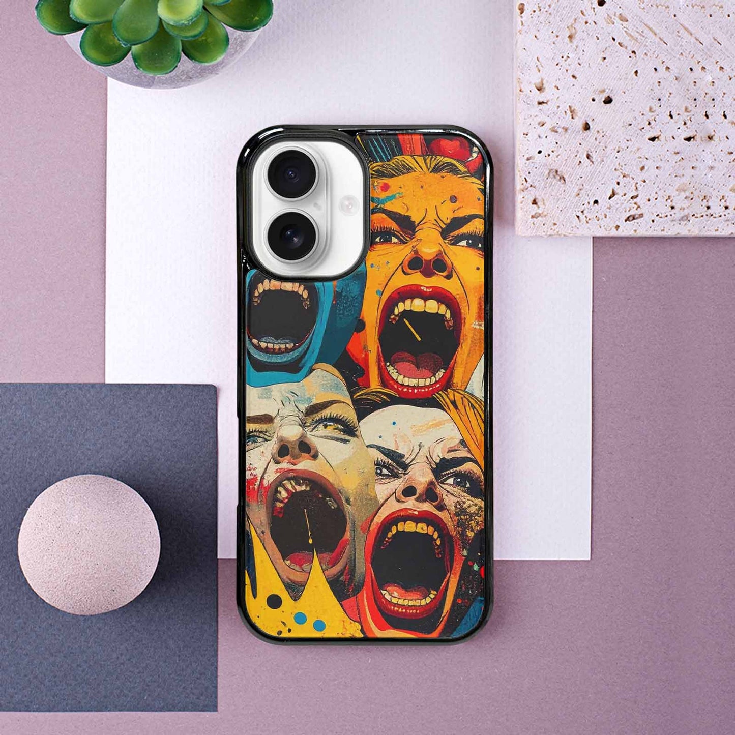 iPhone 16 Case — Comic Book Scream Comic Book Scream, Customized Protective Case