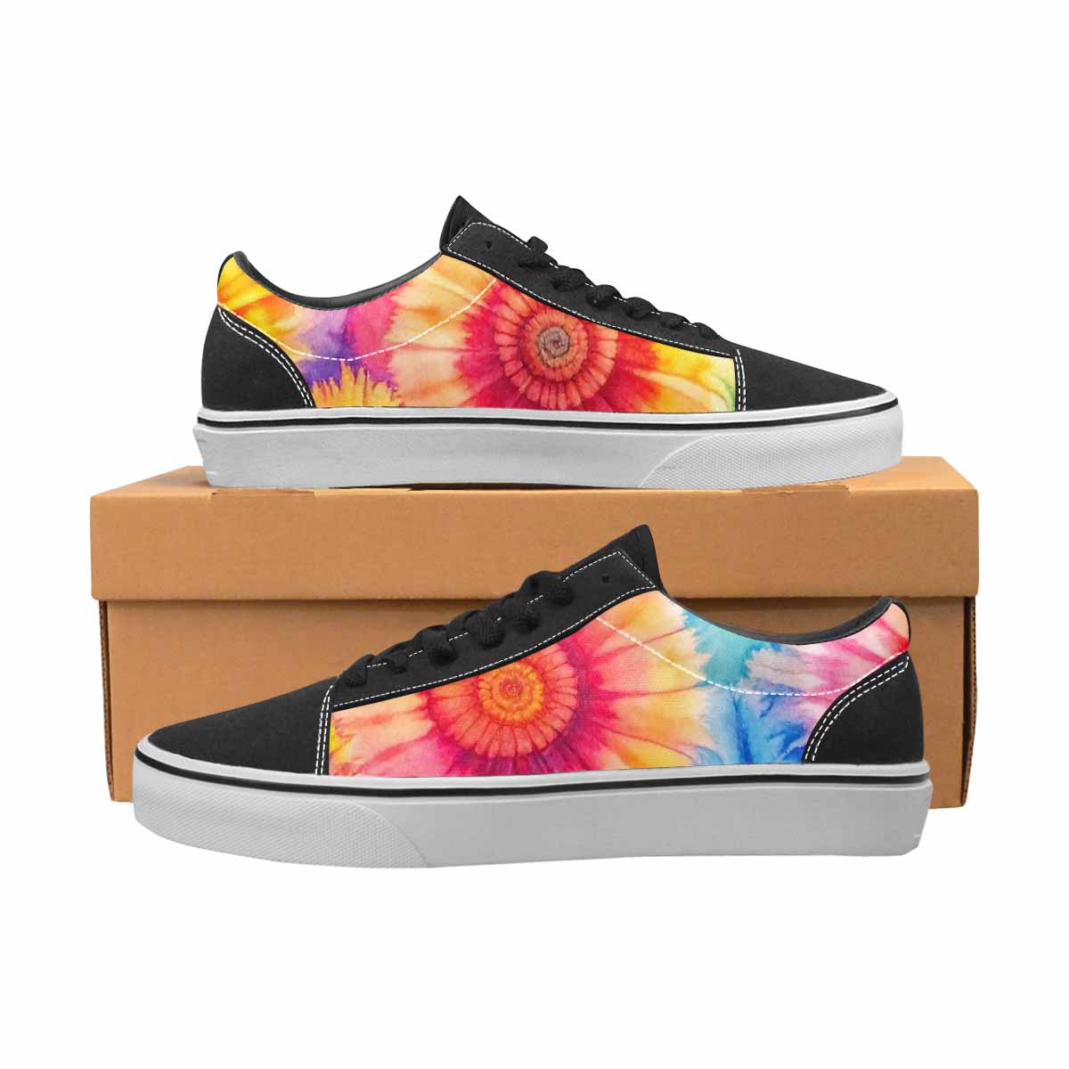WOMEN'S Tie Dye Swirl Canvas Lace-Up Cottagecore Shoes