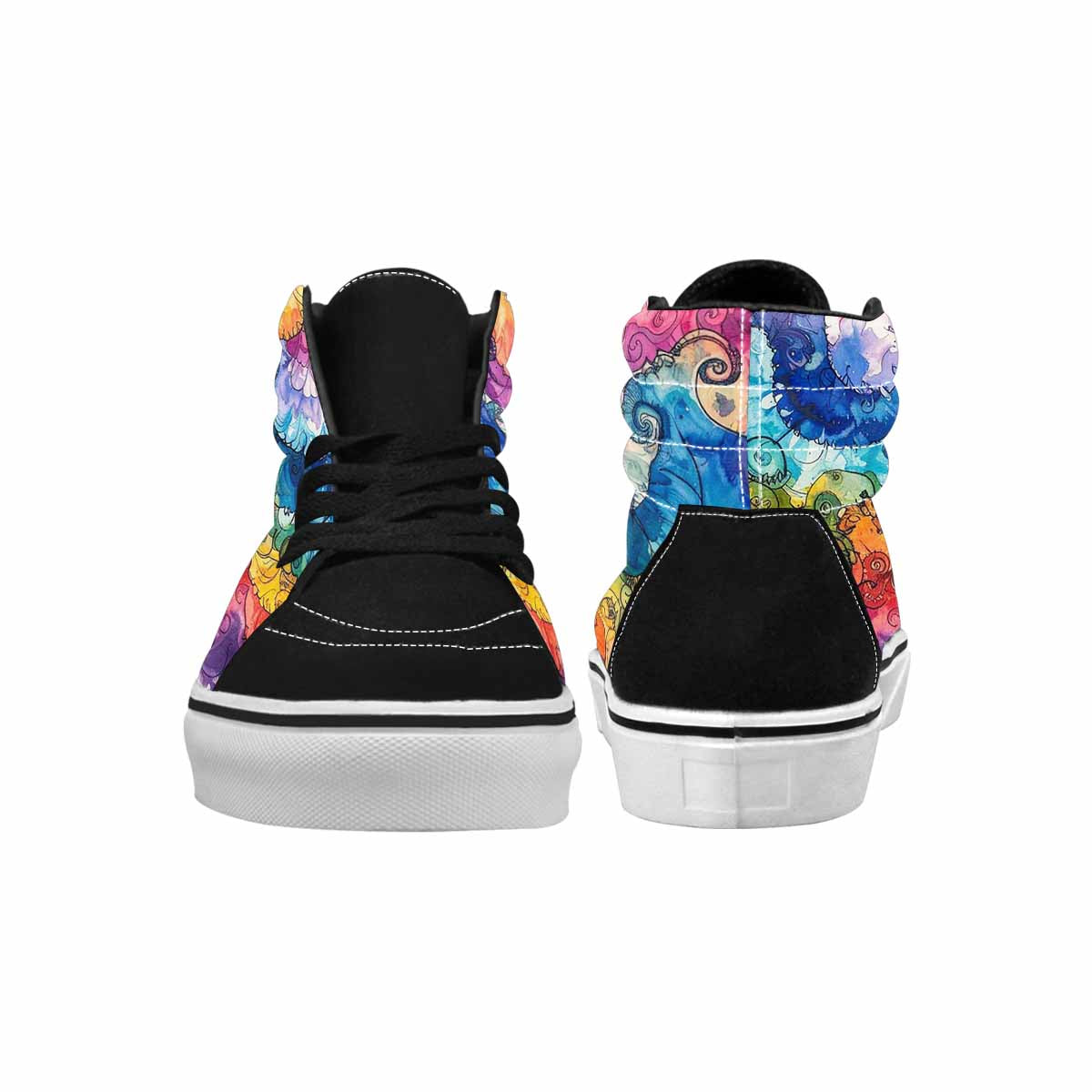 MEN'S Tie High Top Canvas Kaleidoscope Sneakers