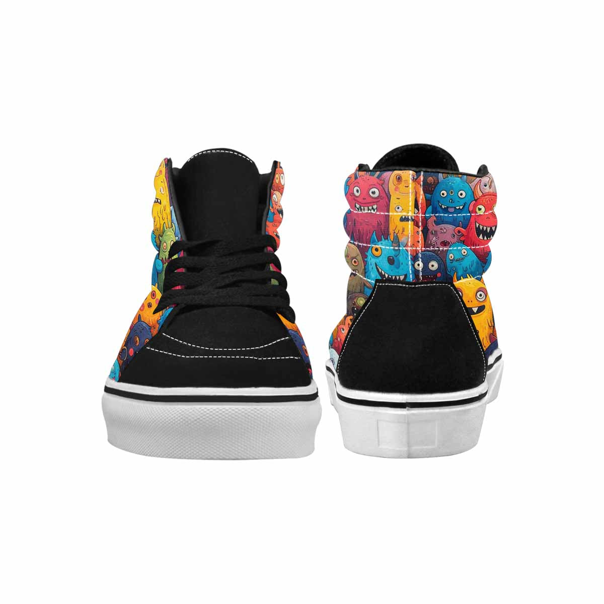 MEN'S Monsters (general) Cartoon Monst High Top Canvas Vivid Custom Sneakers