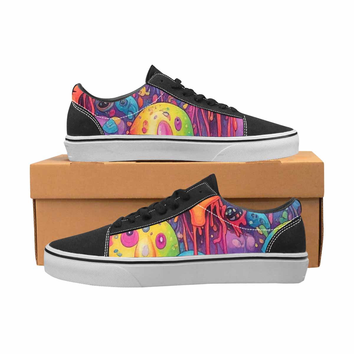 WOMEN'S Aliens Tie Dye Lace-Up Canvas Dreamlike Shoes