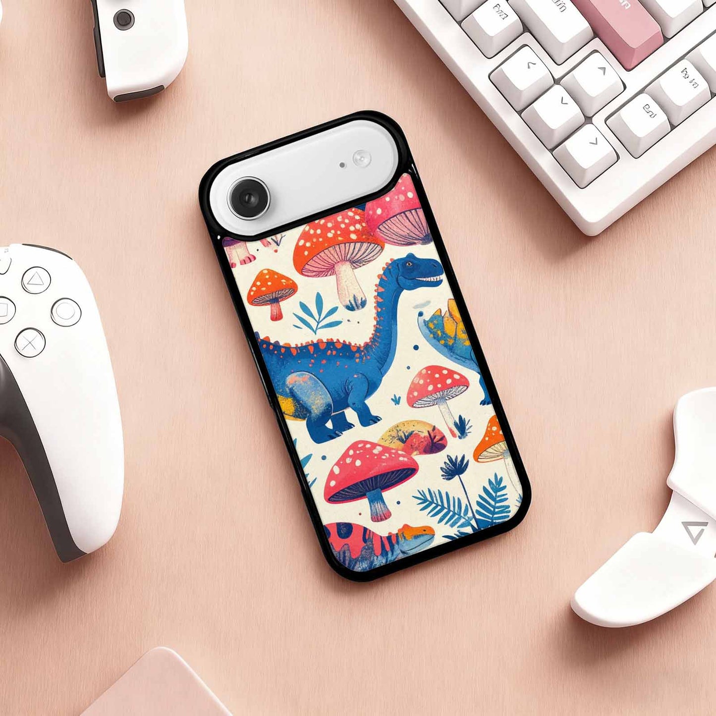 iPhone 17 Air Case — Vintage Dinosaurs Mushroom Retro Vintage, Unique Phone Case Design