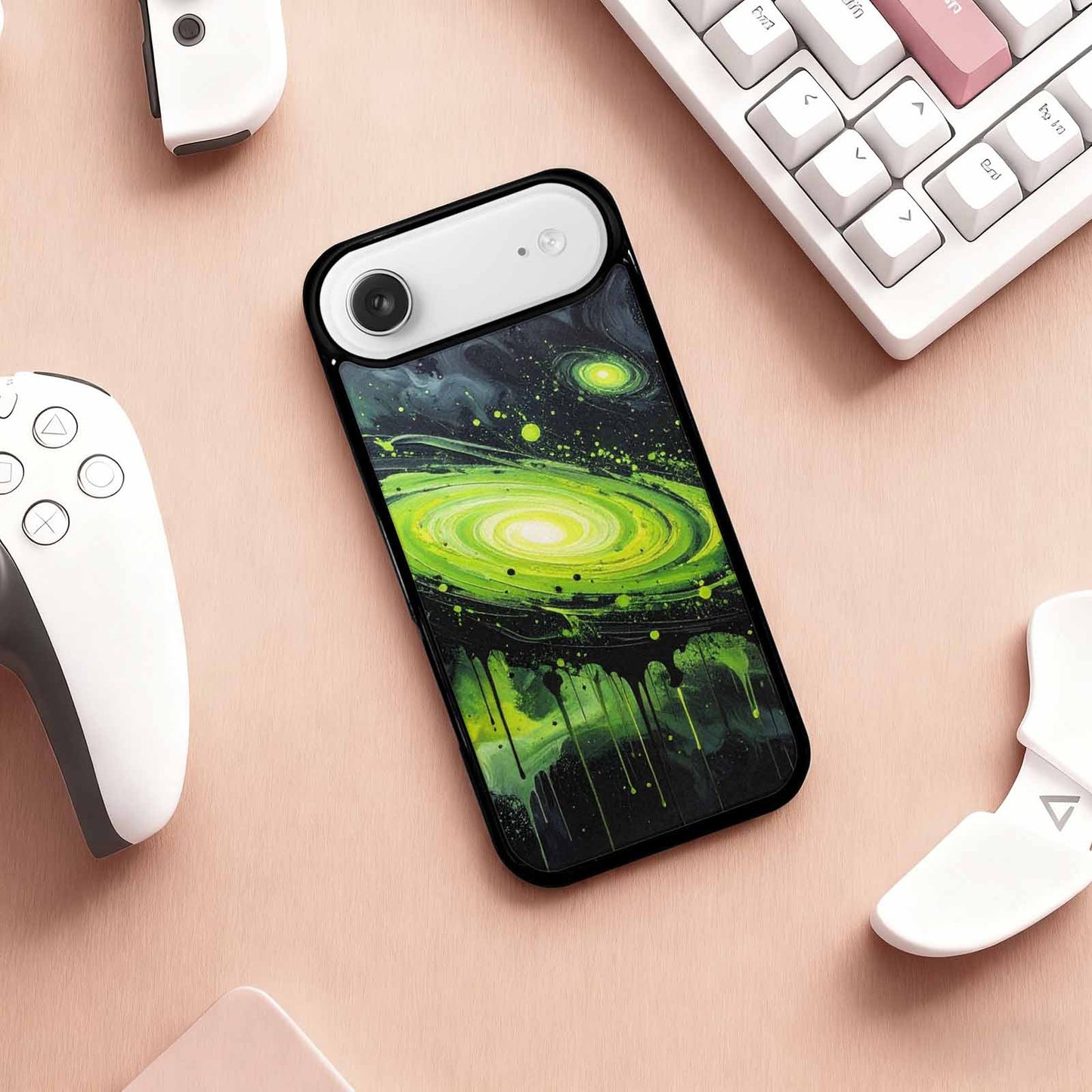iPhone 17 Air Case — Seamless Repeating Pattern Of Overlapping Galaxy, Custom Printed Phone Case