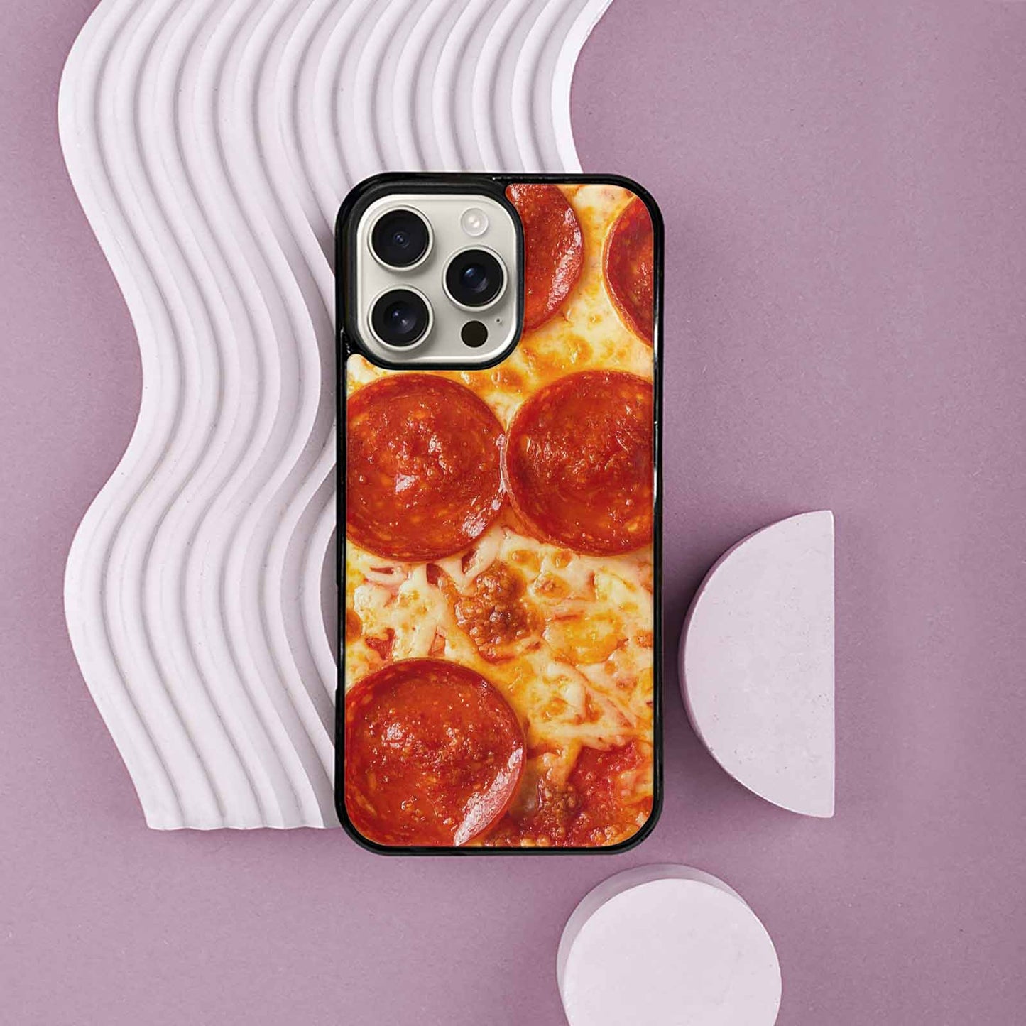 iPhone 16 Pro Max Case — Pepperoni Pizza Print Custom, Customized Protective Case