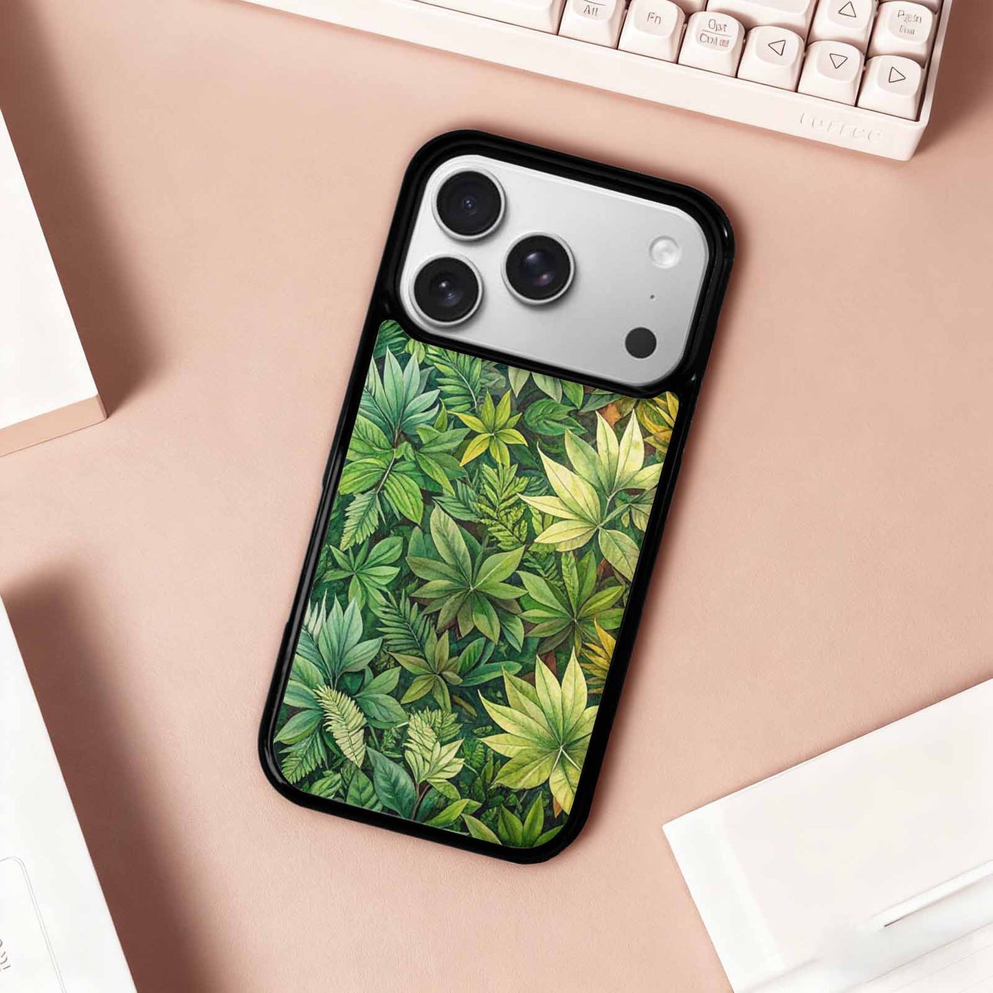 iPhone 17 Pro Case — Small Seven Point Palmate Leaf Floral, Custom Art Phone Cover
