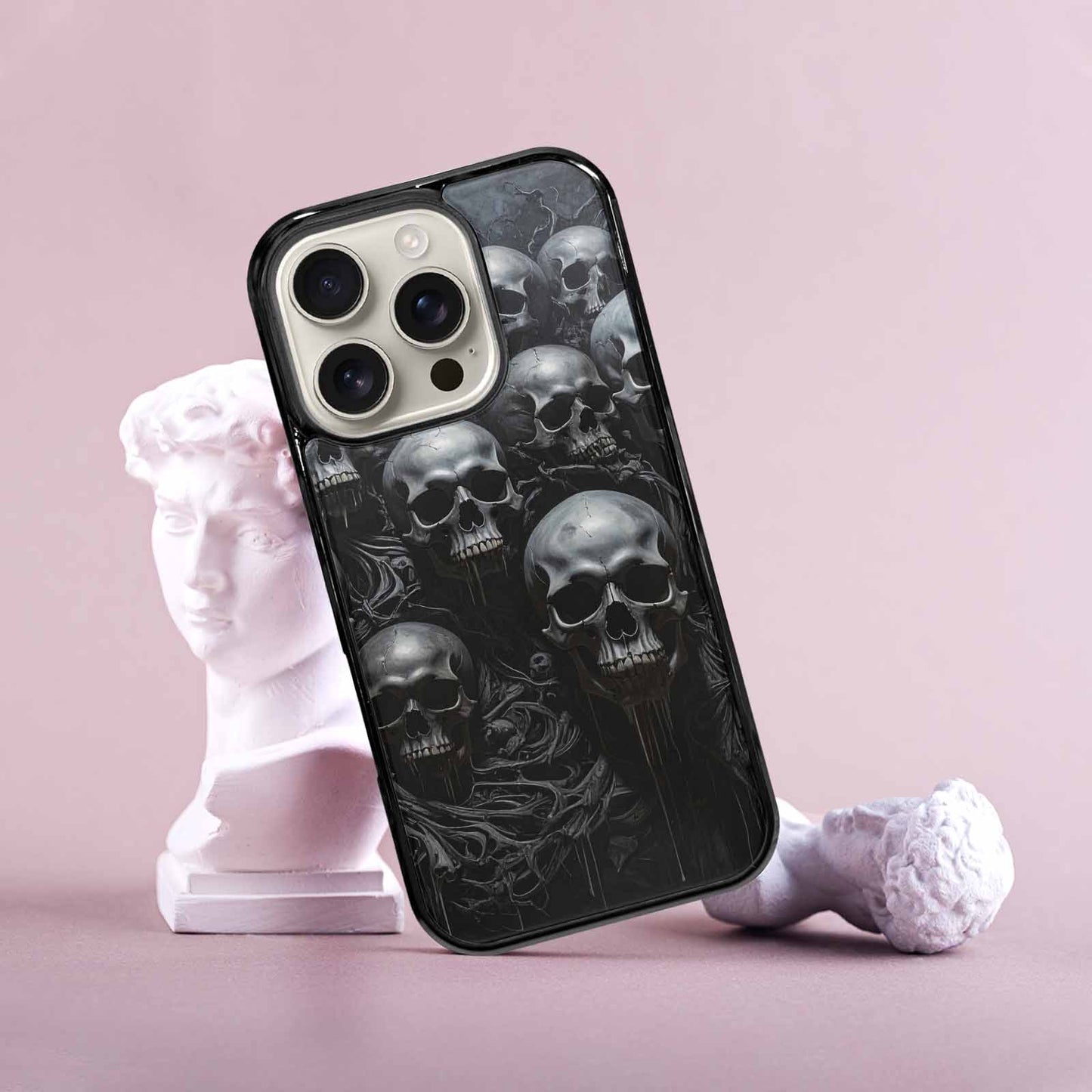 iPhone 16 Pro Case — Grey Dark Black And Grey Tones, Customized Protective Case