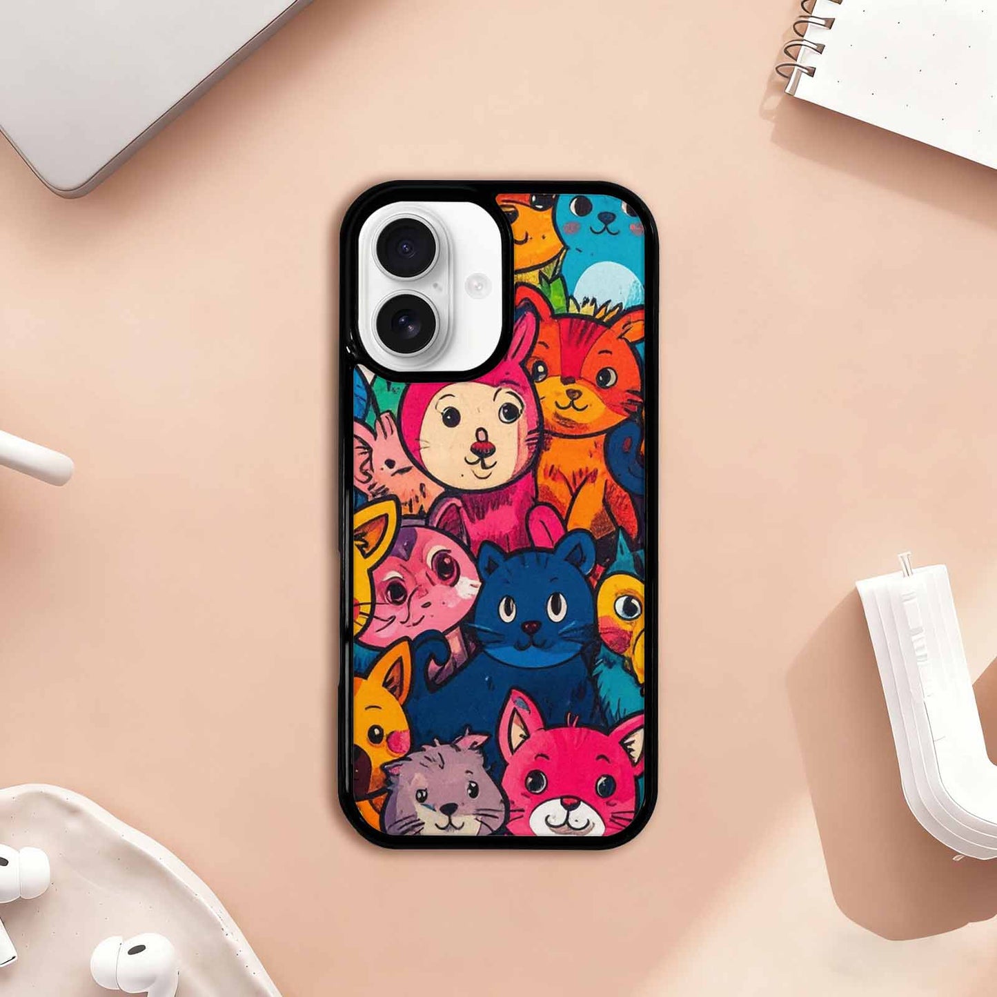 iPhone 17 Case — Seamless Tileable Pattern Of Cartoon Cute, Custom Made Phone Cover