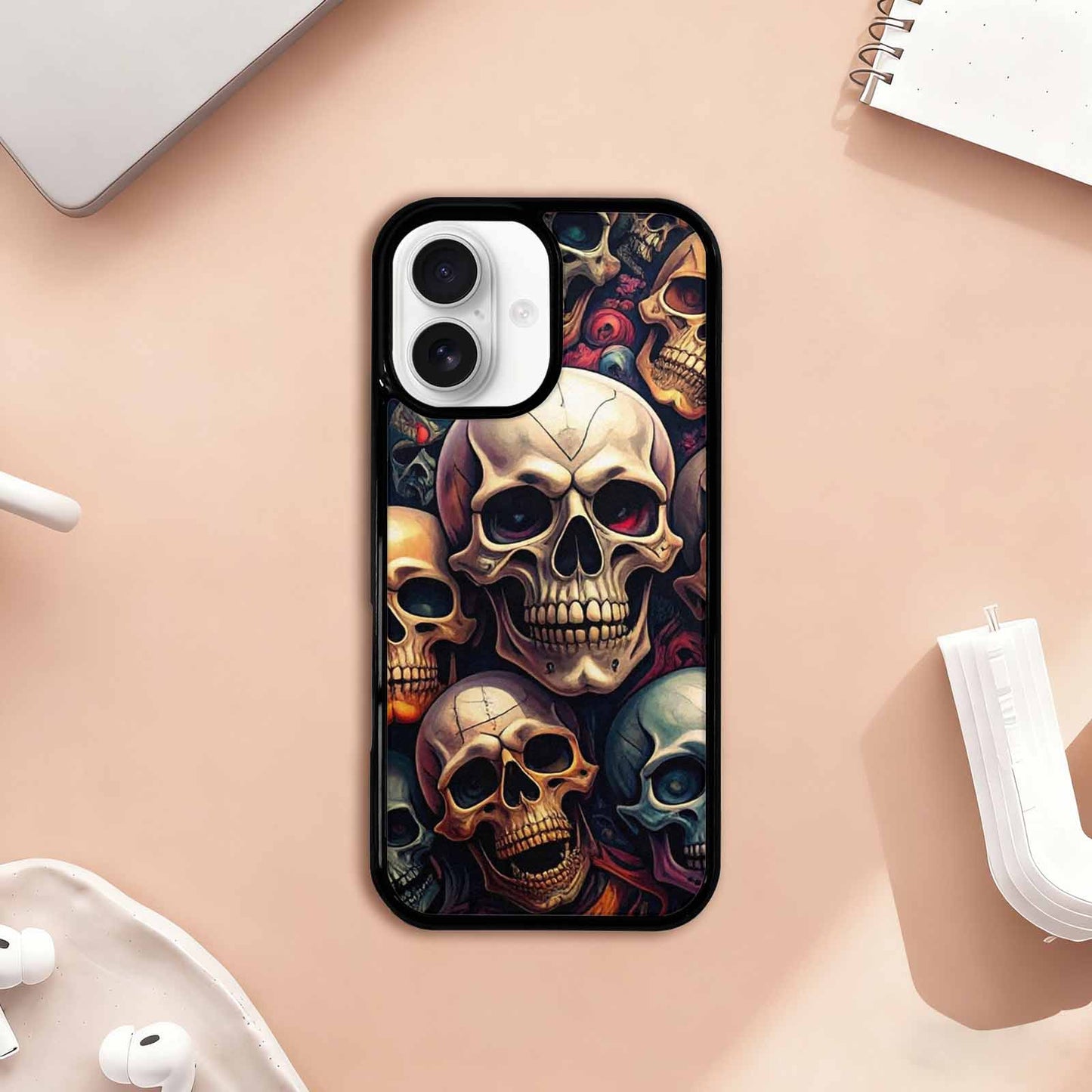 iPhone 17 Case — Skull Dark Art Gothic Print Gothic, Customized Protective Case