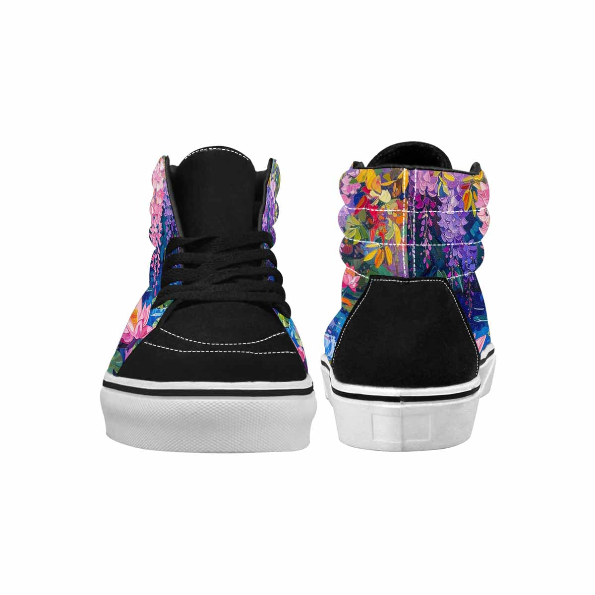 MEN'S Monet Impressionist High Top Canvas Neon Fantasy Shoes