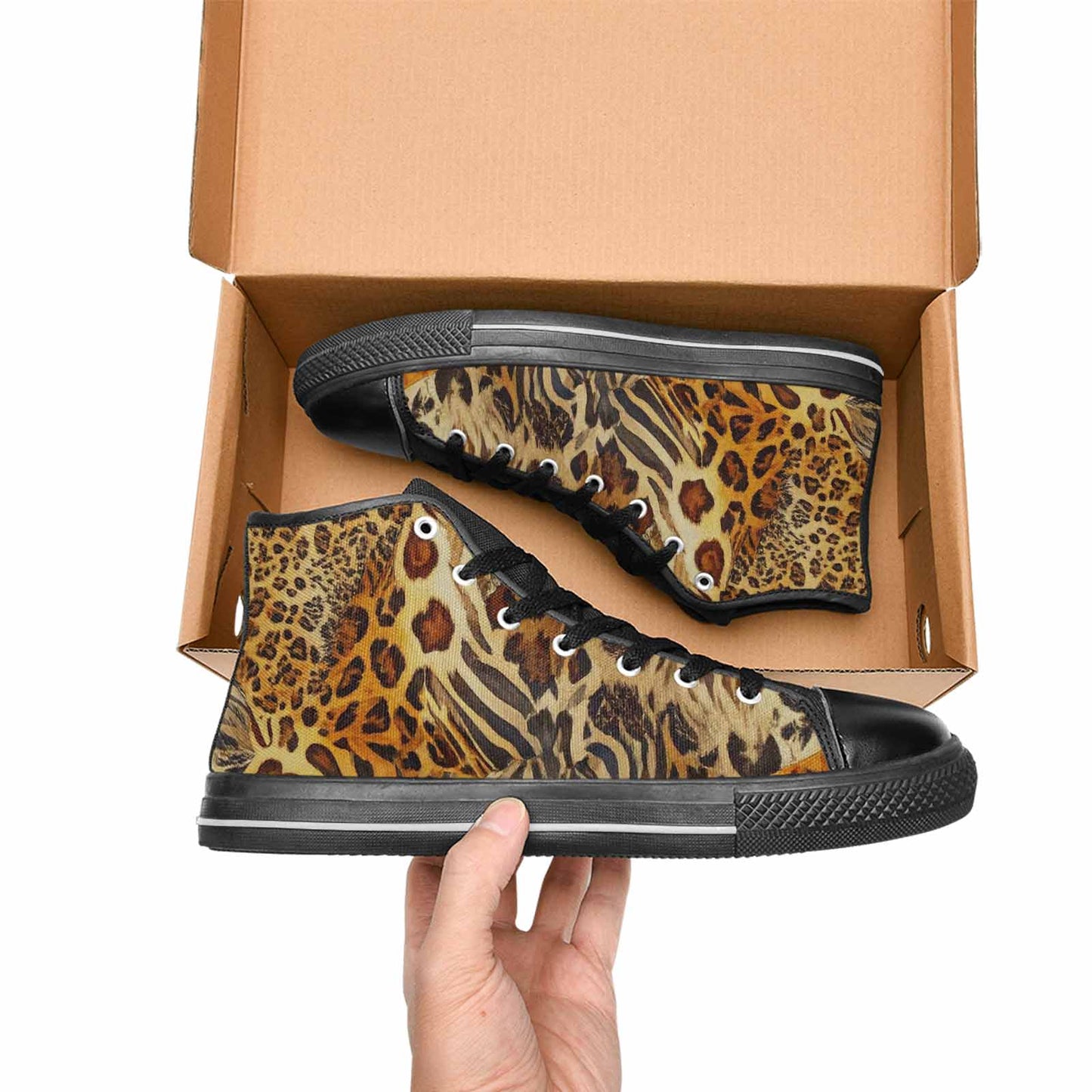 MEN'S Animal Print High Top Canvas Surreal Sneakers