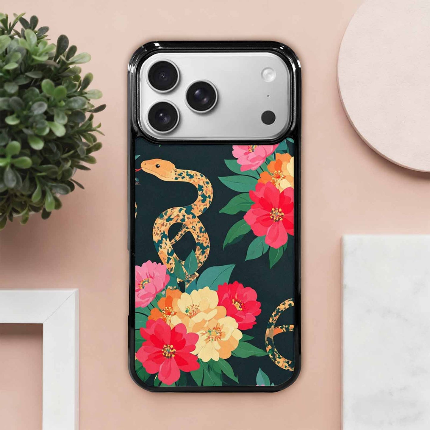 iPhone 17 Pro Max Case — Snakes Print Floral Seamless Floral, Original Design Phone Case