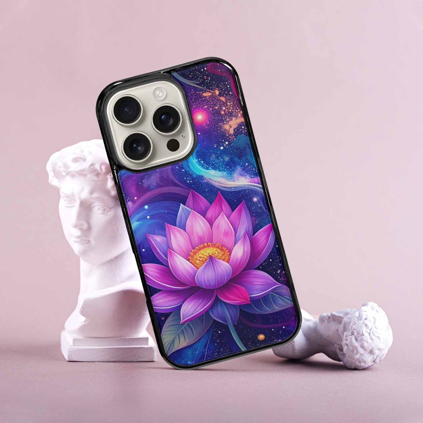 iPhone 16 Pro Case — Lotus Galaxy Art Seamless Pattern Vibrant, Custom Phone Case