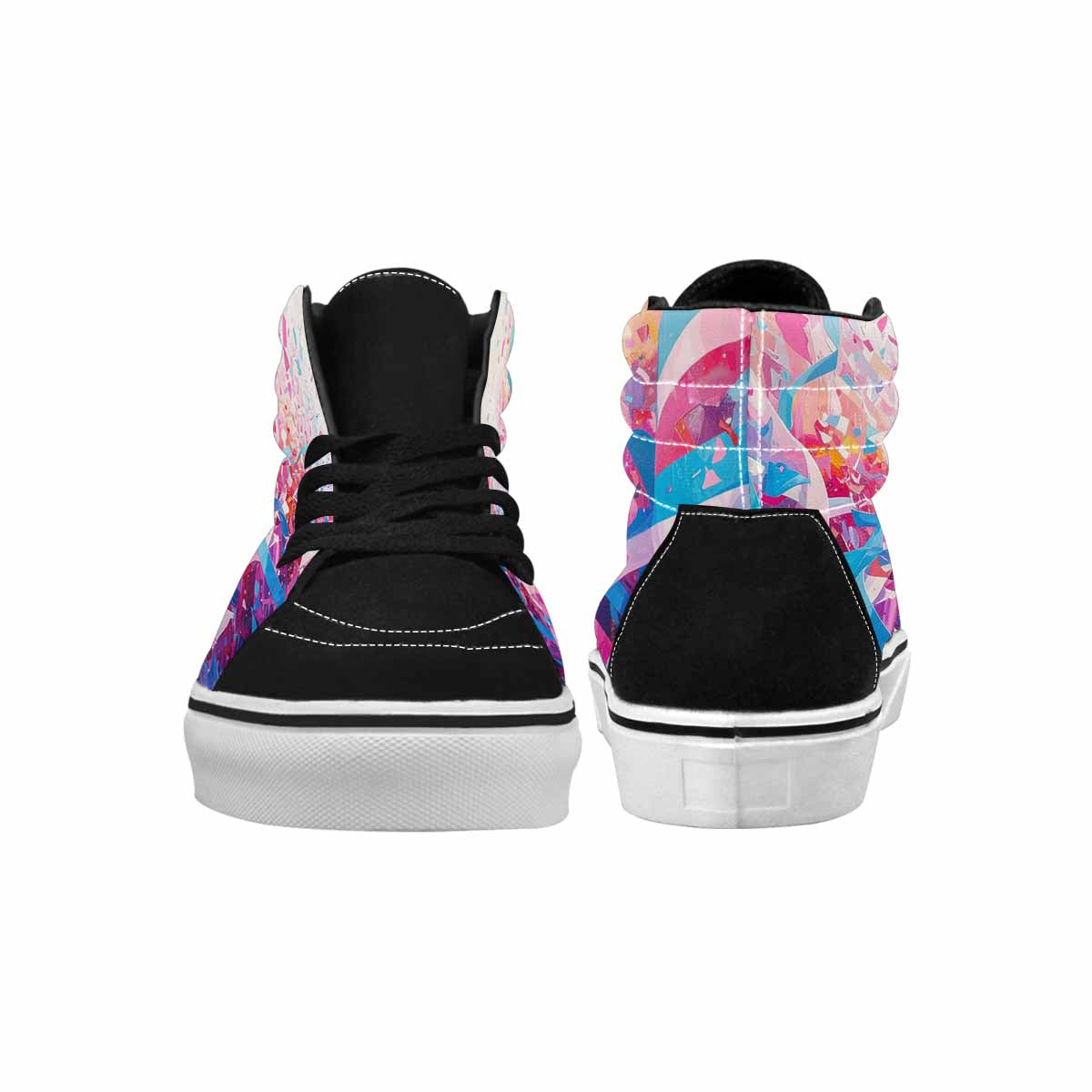 MEN'S Transgender Pride Flag High Top Canvas Melting Art Custom Sneakers
