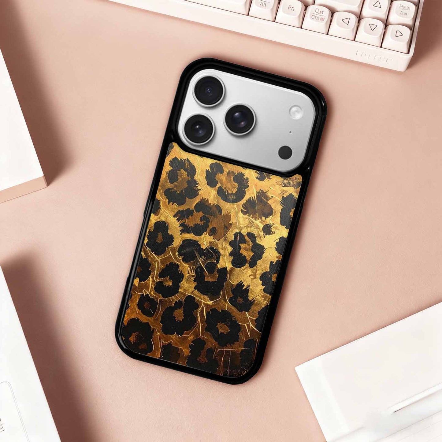 iPhone 17 Pro Case — Animal Print Leopard Wallpaper Pattern Animal, Custom Phone Case