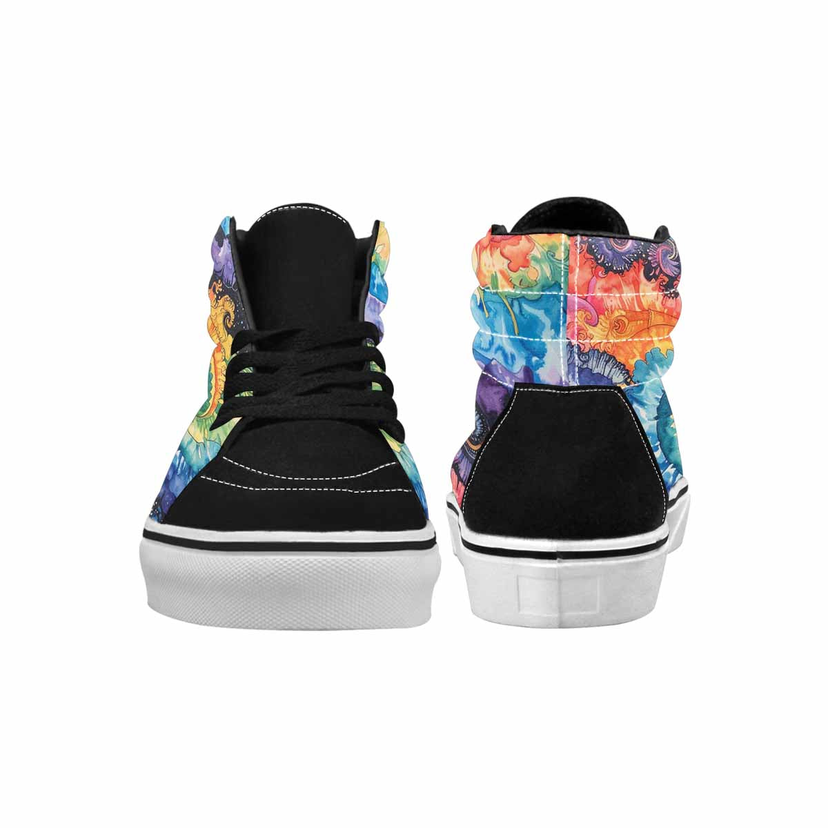 MEN'S Tie High Top Canvas Neon Fantasy Custom Shoes