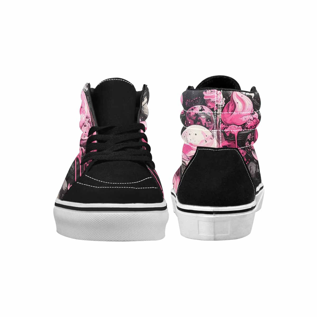 MEN'S Ice Cream Motif High Top Canvas Dark Academia Custom Sneakers