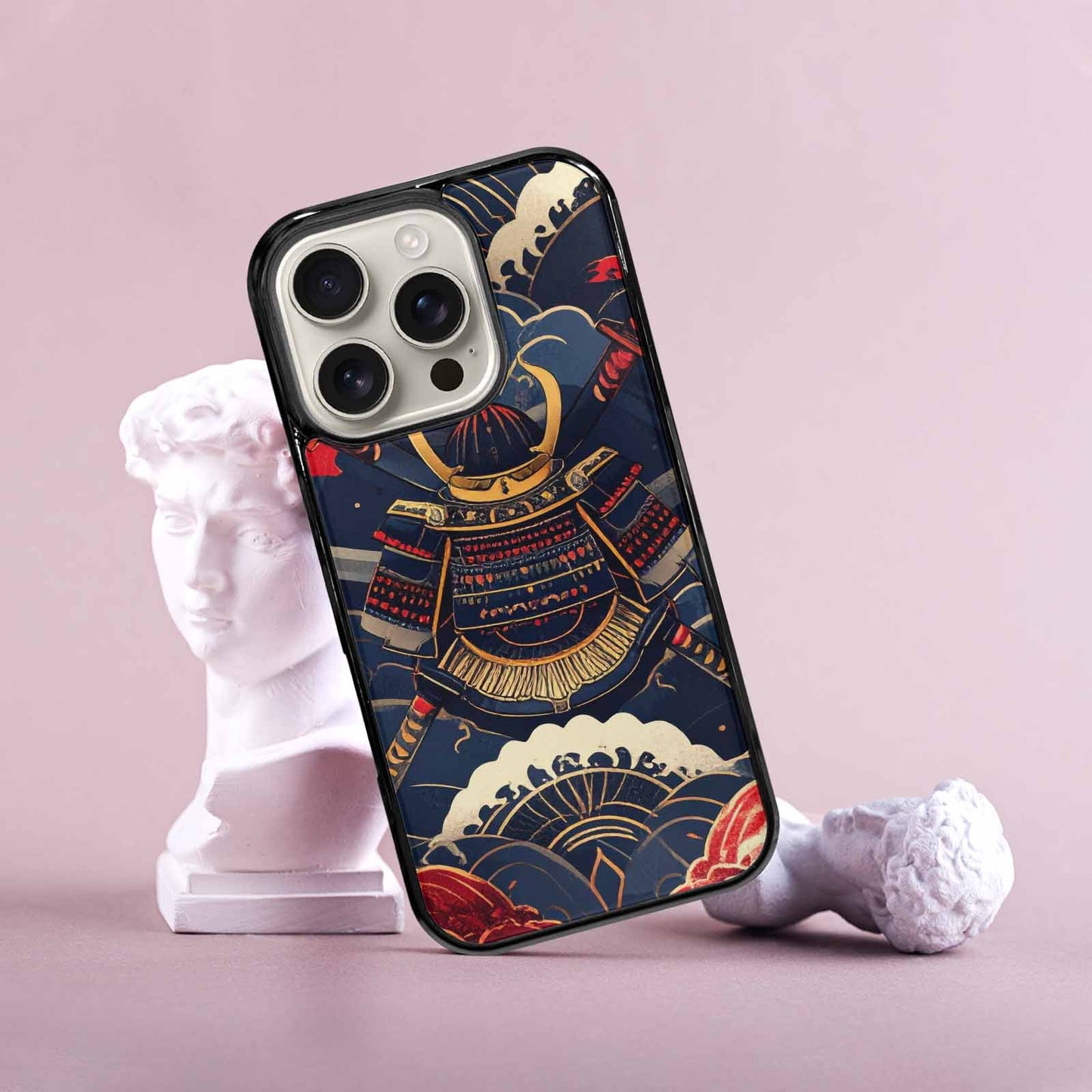 iPhone 16 Pro Case — Samurai Art Repeat Pattern, Personalized Phone Case