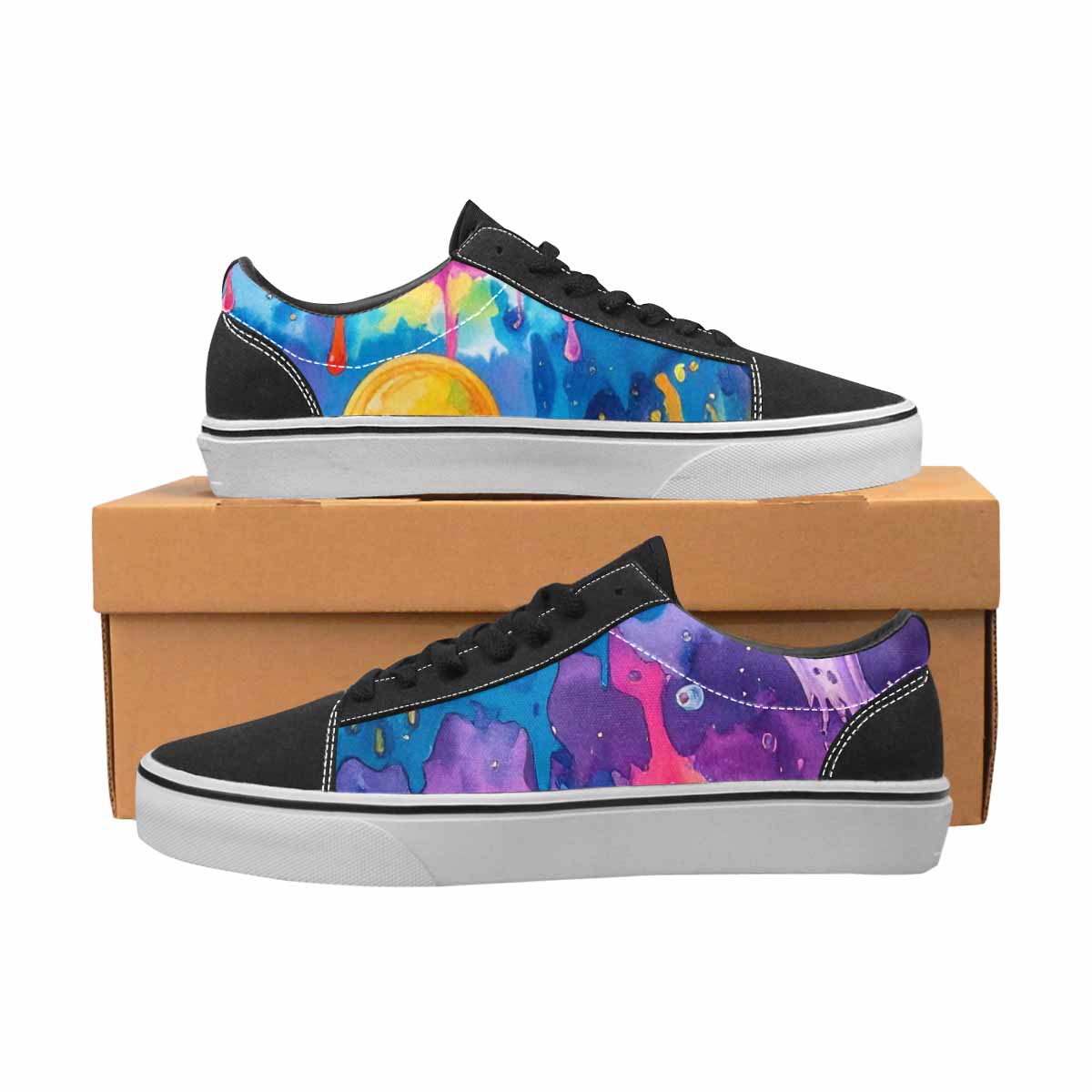 WOMEN'S Aliens Tie Dye Lace-Up Canvas Y2K Custom Shoes