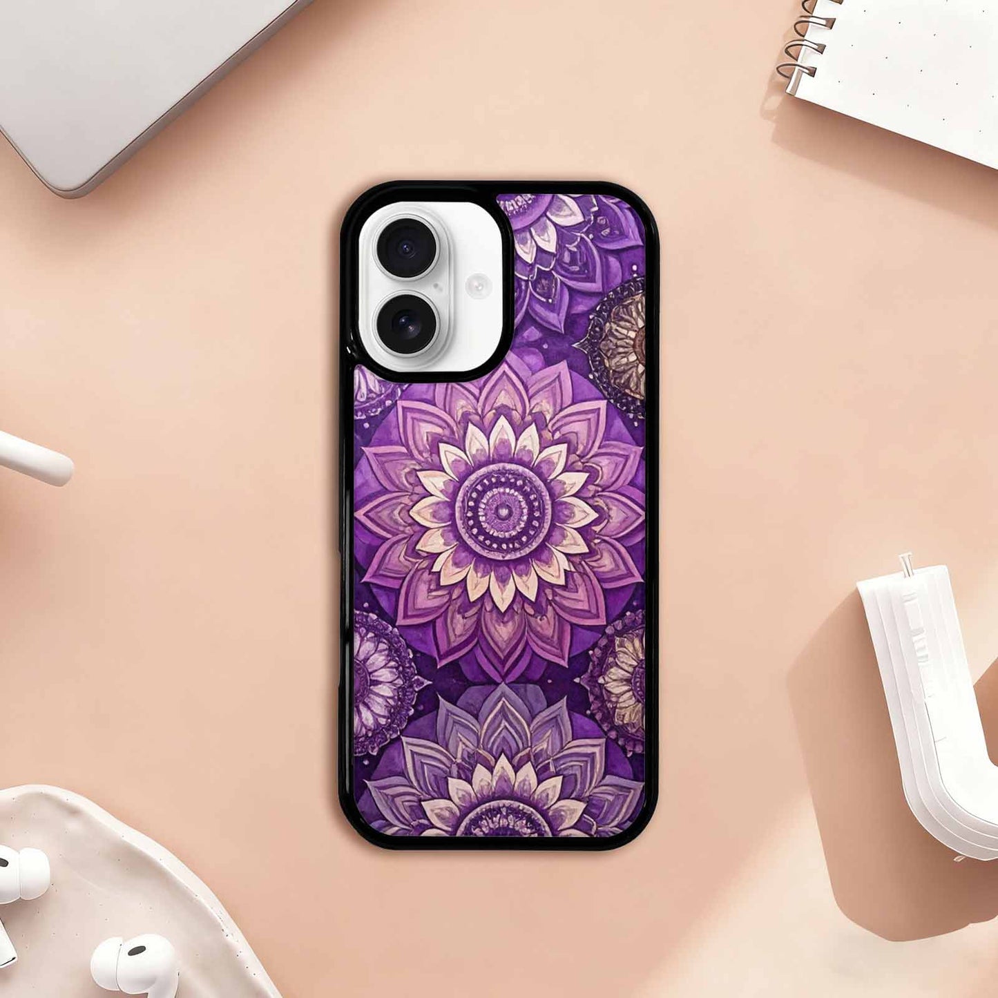 iPhone 17 Case — Small Mandala Pattern, Randomly Floral, Original Design Phone Case