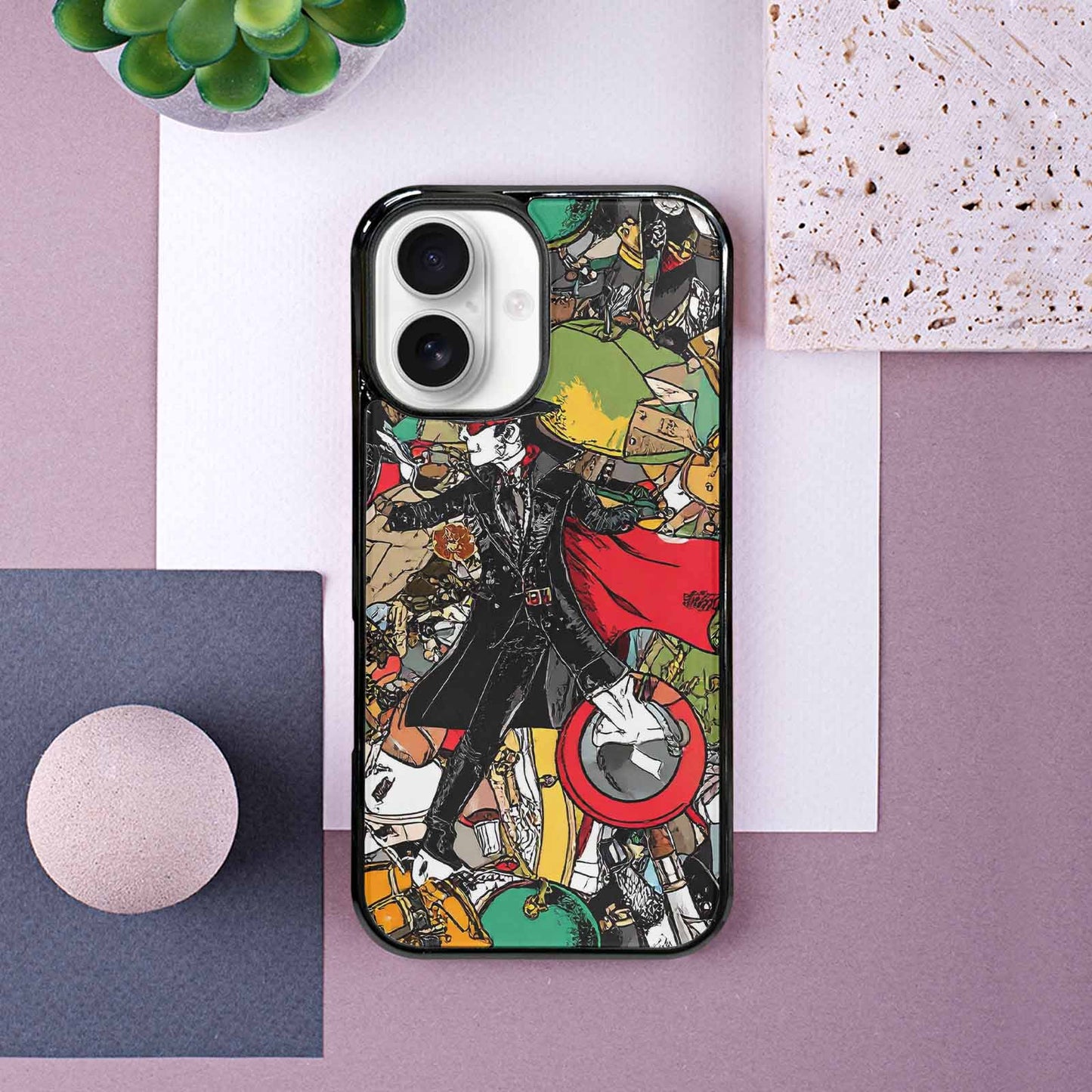 iPhone 16 Case — Noir Spy Silhouette Pen Ink Noir, Personalized Phone Case