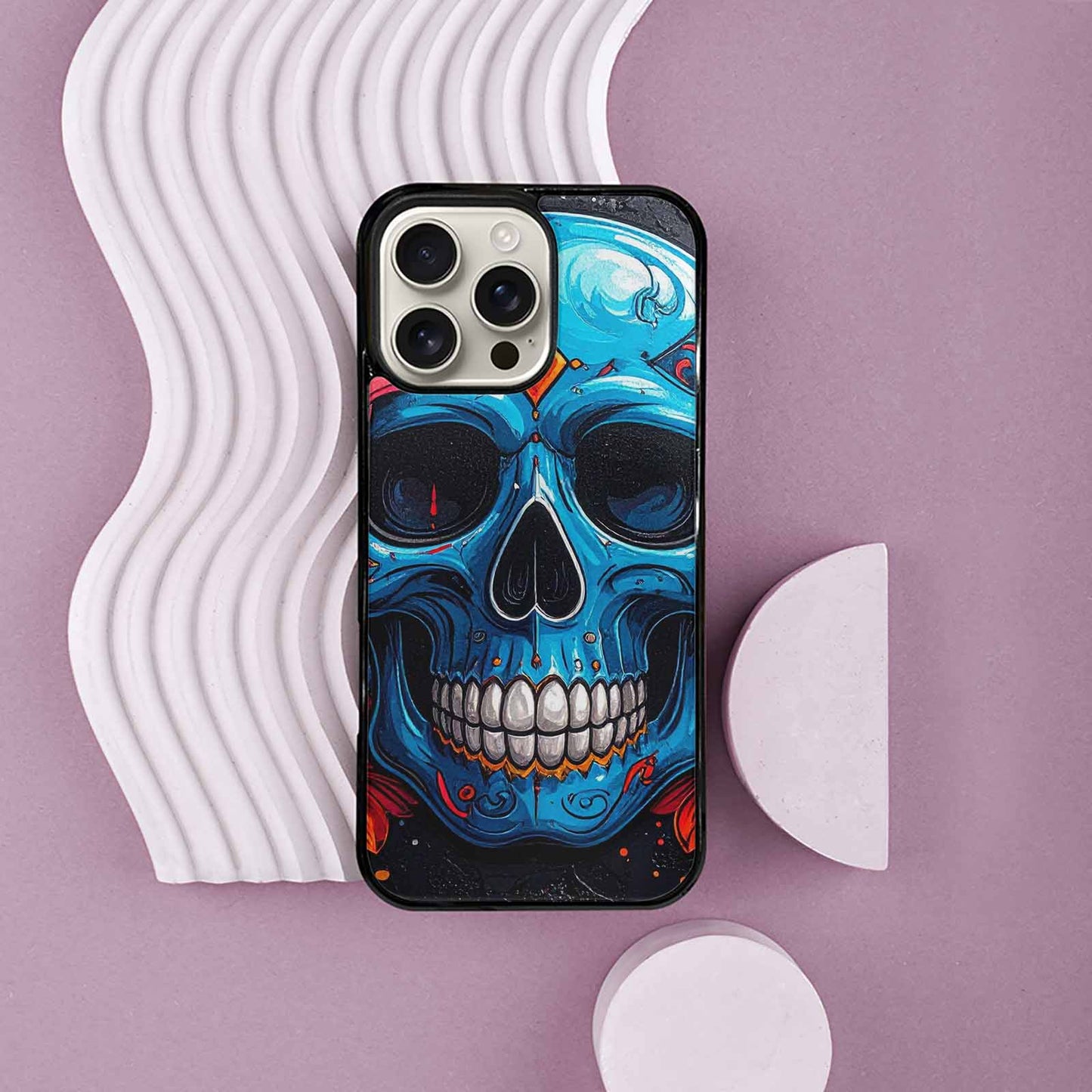 iPhone 16 Pro Max Case — Graffiti Skull Art Seamless Pattern Vibrant, Custom Phone Case