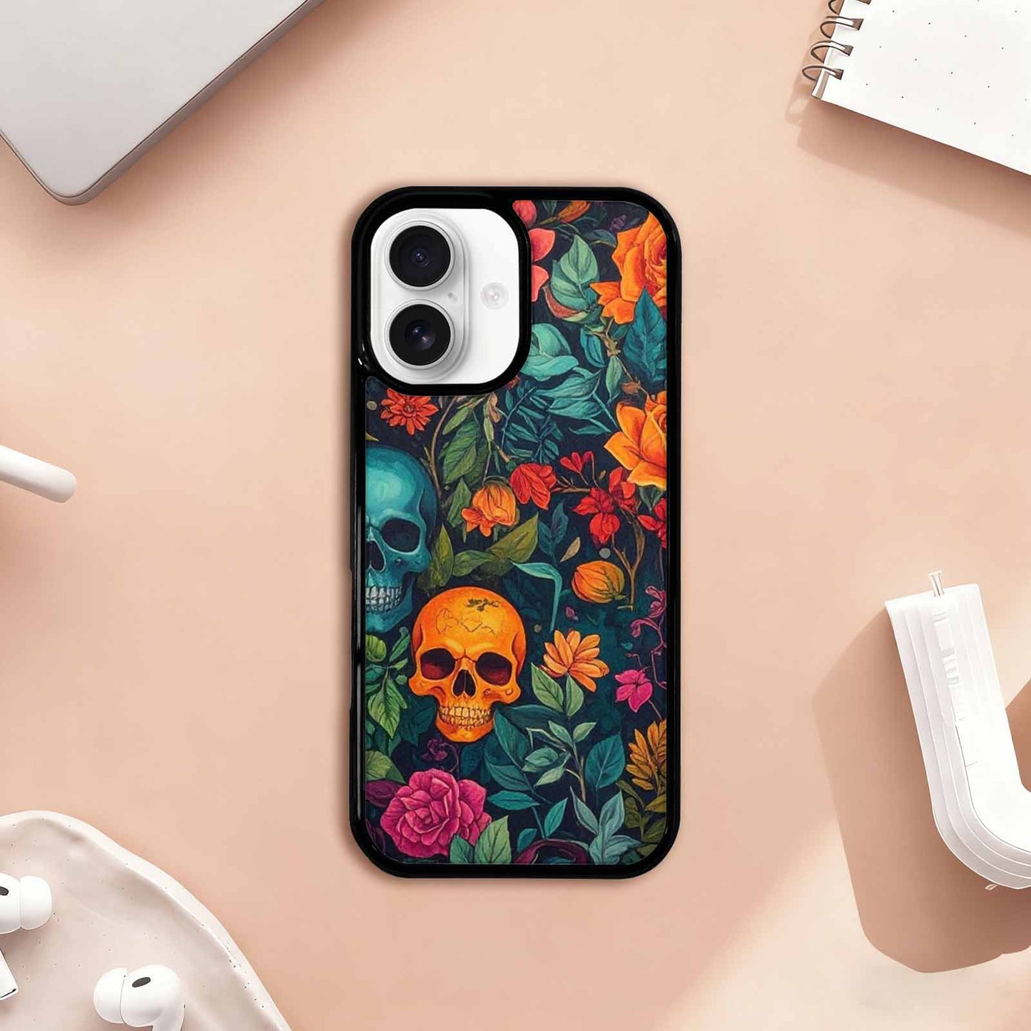 iPhone 17 Case — Skulls Botanicalskulls Pattern B2f Gothic Skulls, Custom Made Phone Cover