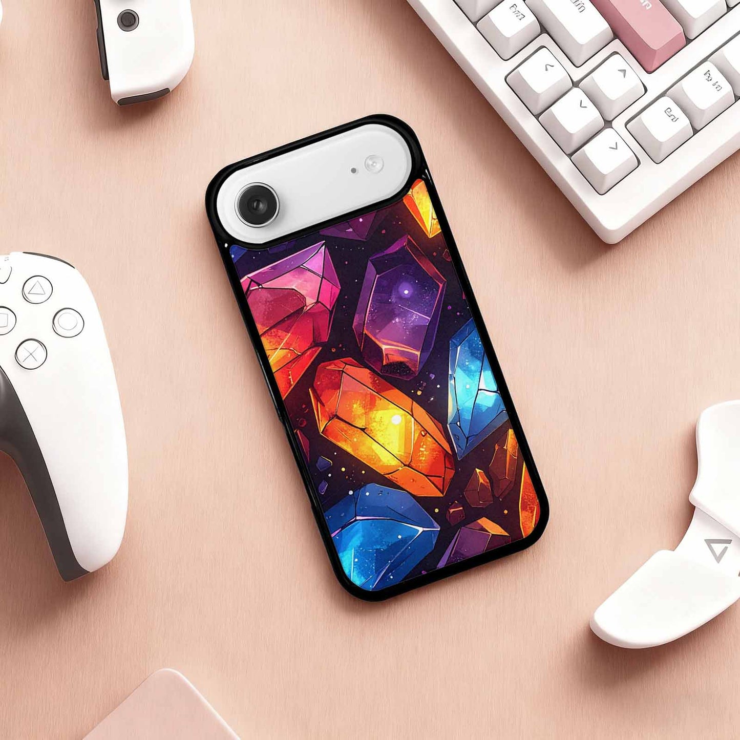 iPhone 17 Air Case — Glowing Foodie Crystal Shard Original Art, Personalized Phone Case