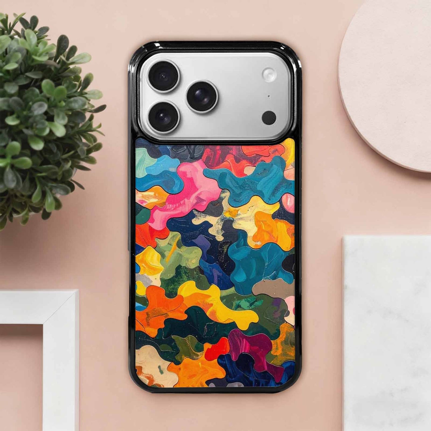 iPhone 17 Pro Max Case — Camo Patches Full Color Camo, Custom Designed Case Cover