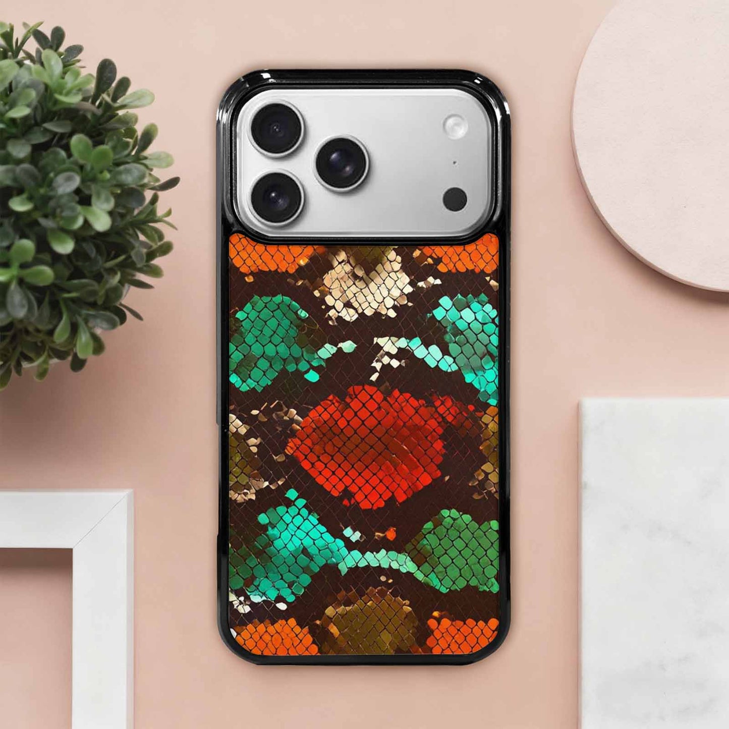 iPhone 17 Pro Max Case — Snake Print Dark Seamless Animal Print, Custom Print Case Cover