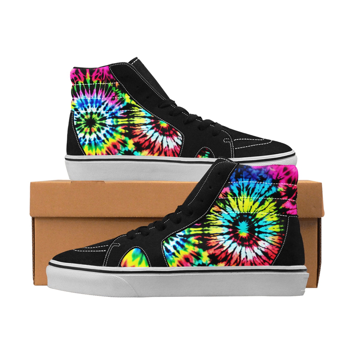 WOMEN'S Cc Tie Dye Art High Top Skateboarding Dreamcore Shoes