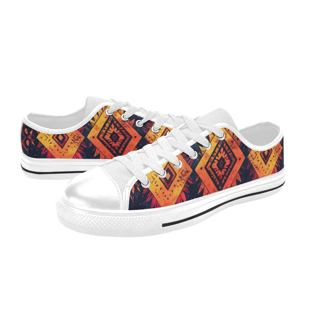 Wild Tribal Ripple 2 Low Top Canvas Shoes for Kid