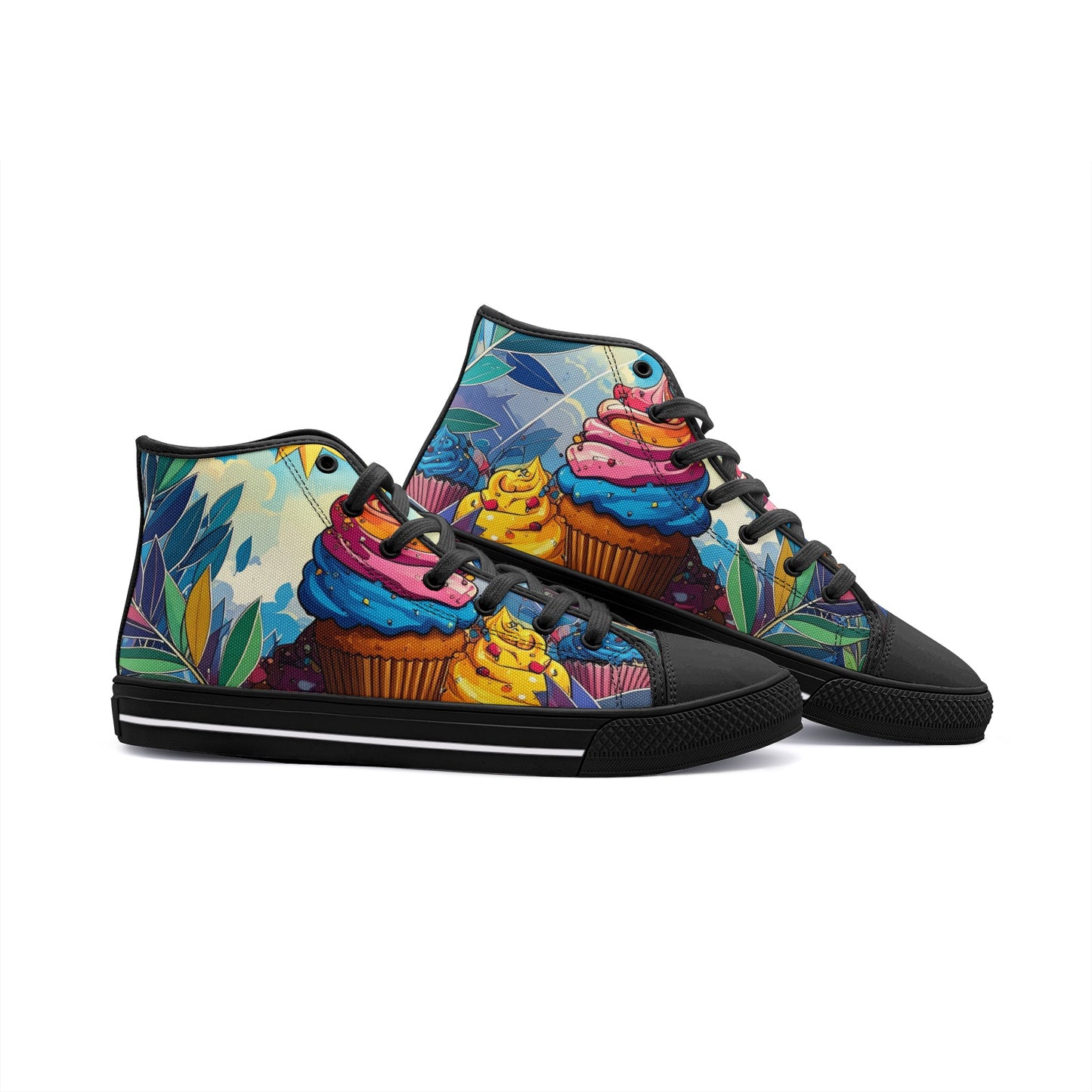 Cupcake Art Unique Art Canvas Sneakers High Top for Men Women Unisex High Top Canvas Shoes