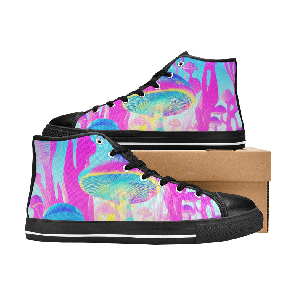 MEN'S Cc Mushroom Art Men’S High Top Canvas Grunge Custom Shoes