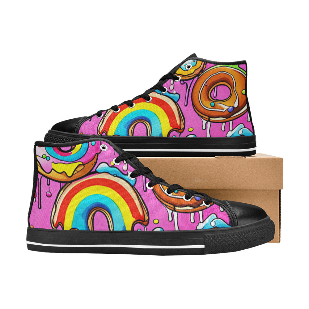 WOMEN'S Dripping Frosting From Rainbow High Top Canvas Cottagecore Shoes