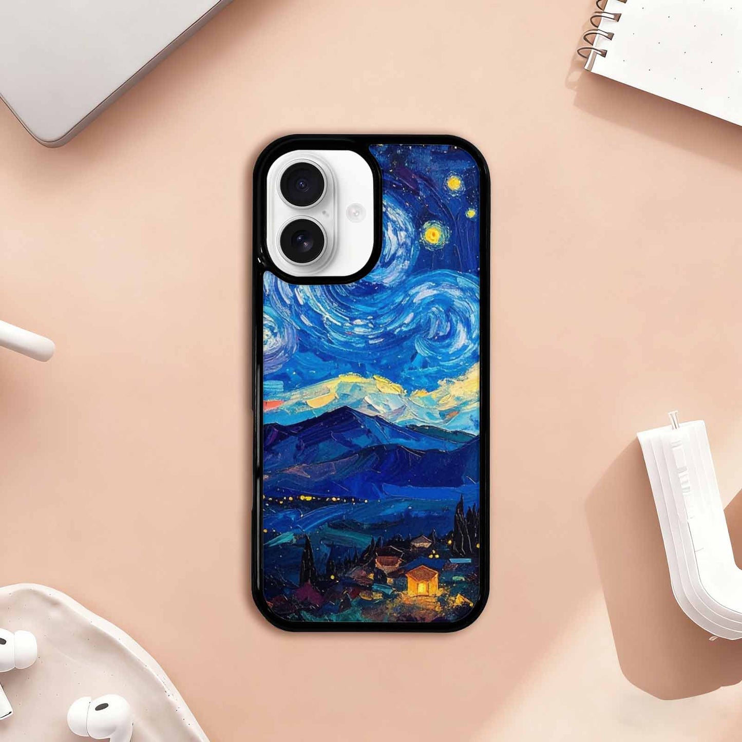 iPhone 17 Case — Starry Night Van Gogh Galaxy Space, Personalized Phone Case
