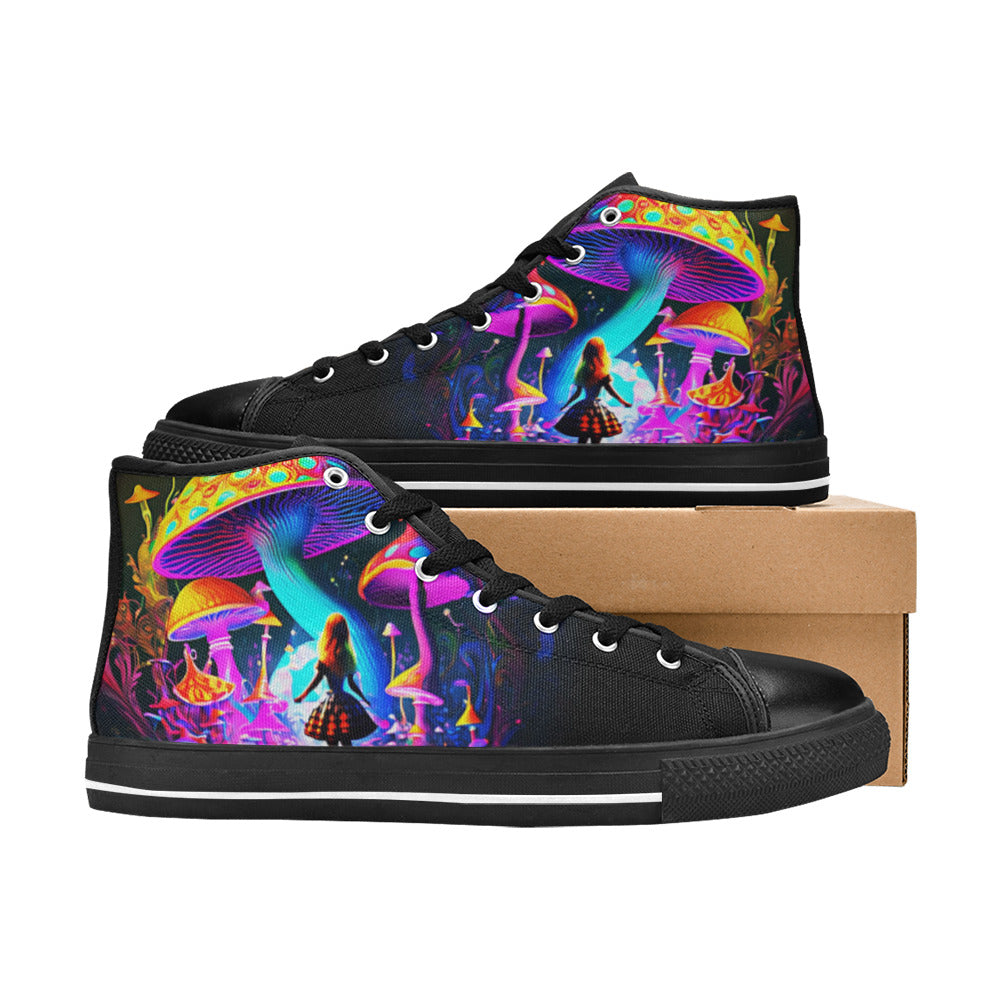 WOMEN'S Fantasy Art High Top Canvas Cottagecore Custom Sneakers