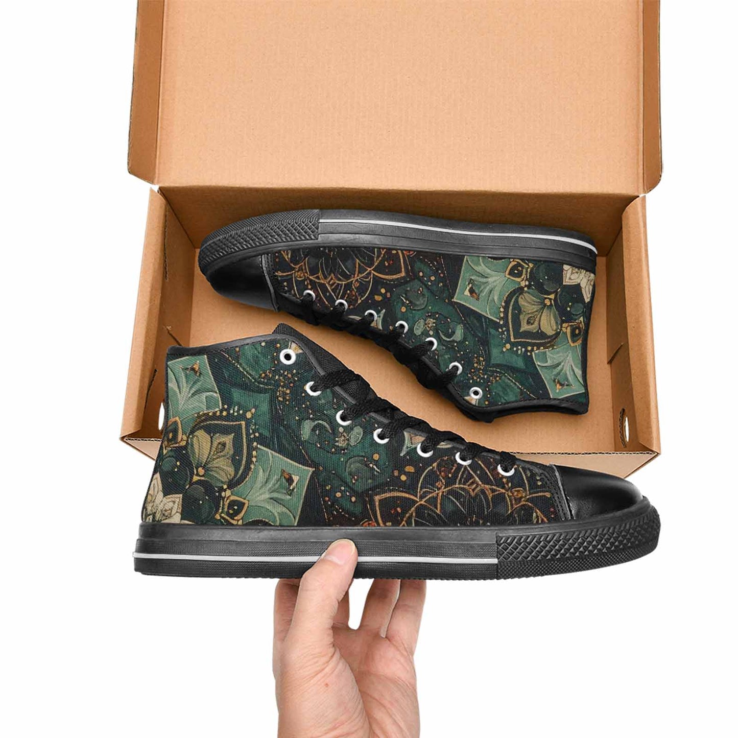MEN'S Mandala High Top Canvas Vivid Sneakers