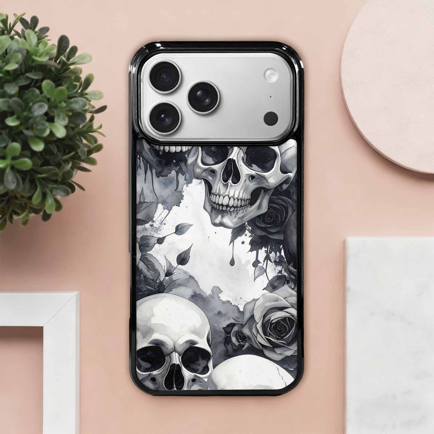 iPhone 17 Pro Max Case — Skull Dark Art Gothic Print Gothic, Personalized Phone Case