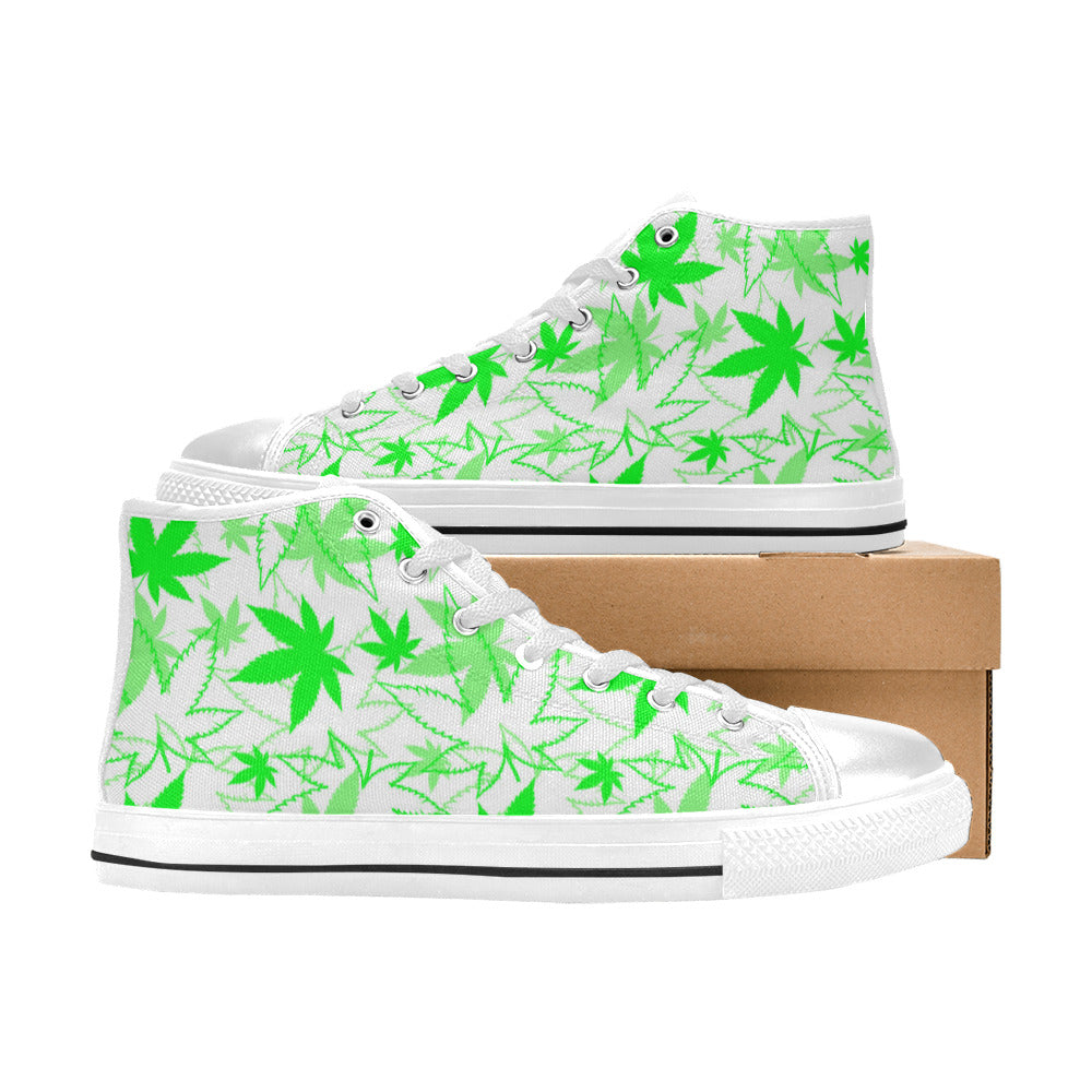 MEN'S Cc Weed 420 Art High Top Canvas Cottagecore Custom Sneakers