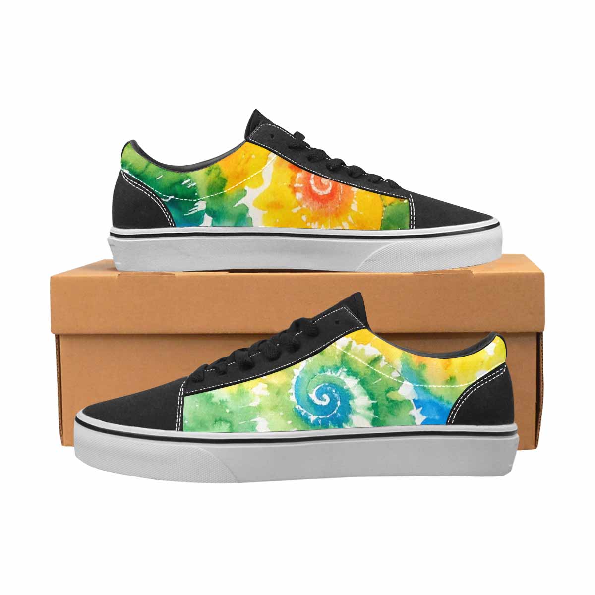 WOMEN'S Tie Dye - Canvas Lace-Up Aesthetic Custom Shoes