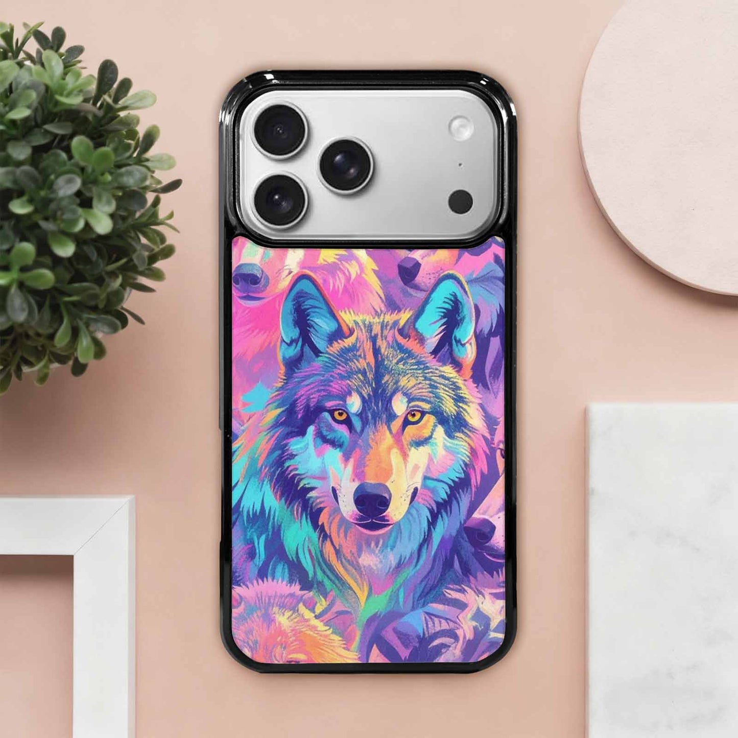 iPhone 17 Pro Max Case — Neon Zebra Print Animal Print, Custom Made Phone Cover