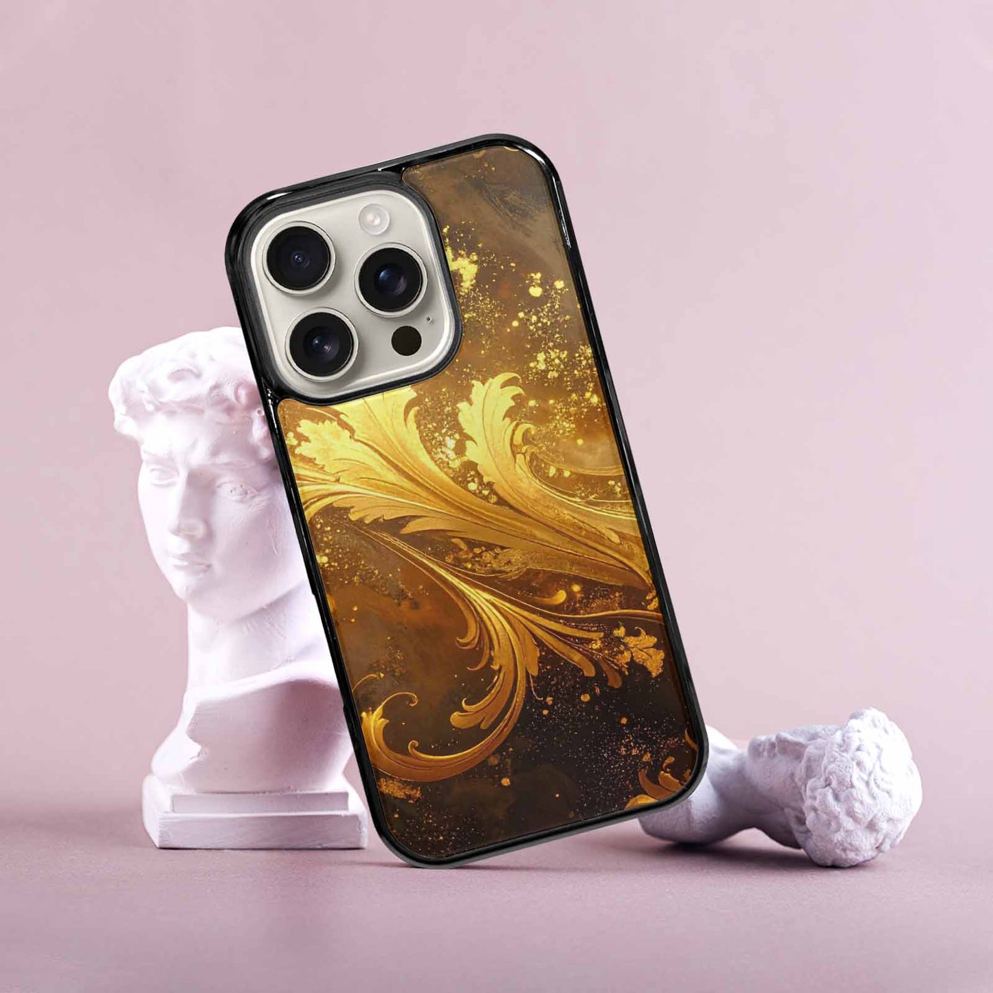 iPhone 16 Pro Case — Klimt Gold Leaf Artwork Pattern, Custom Phone Case