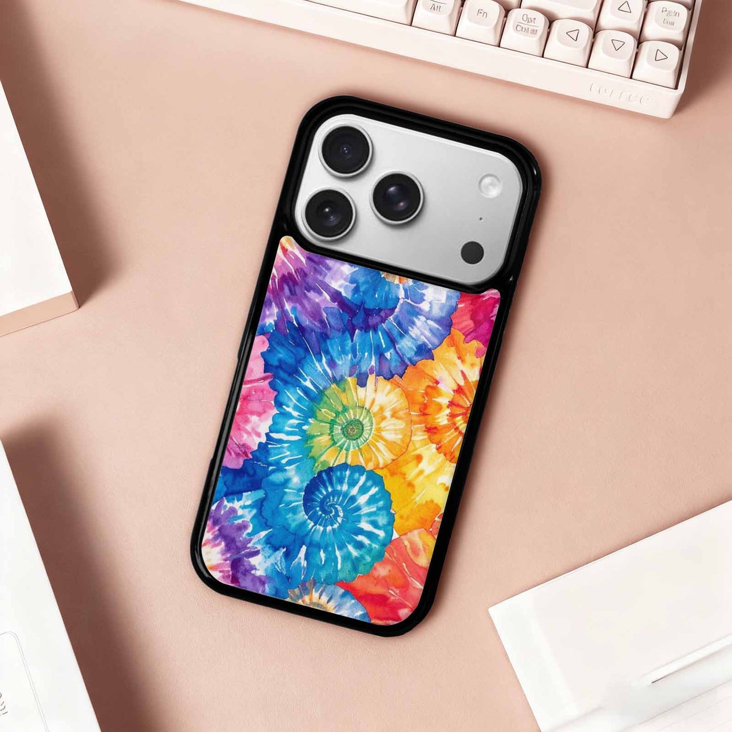 iPhone 17 Pro Case — Small Tie Dye Swirl Pattern Tie, Custom Art Phone Cover